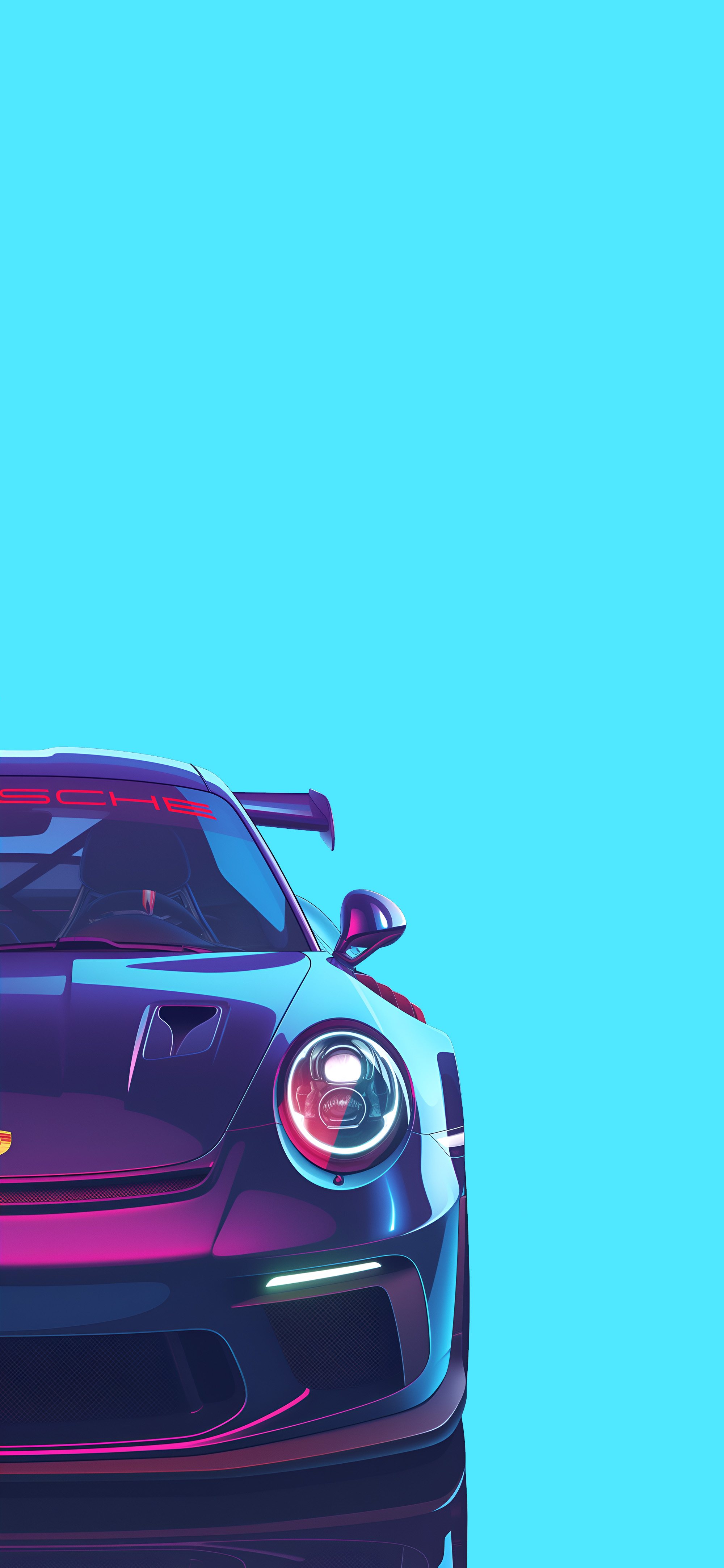 Porsche 911 Red and Blue Car Matching