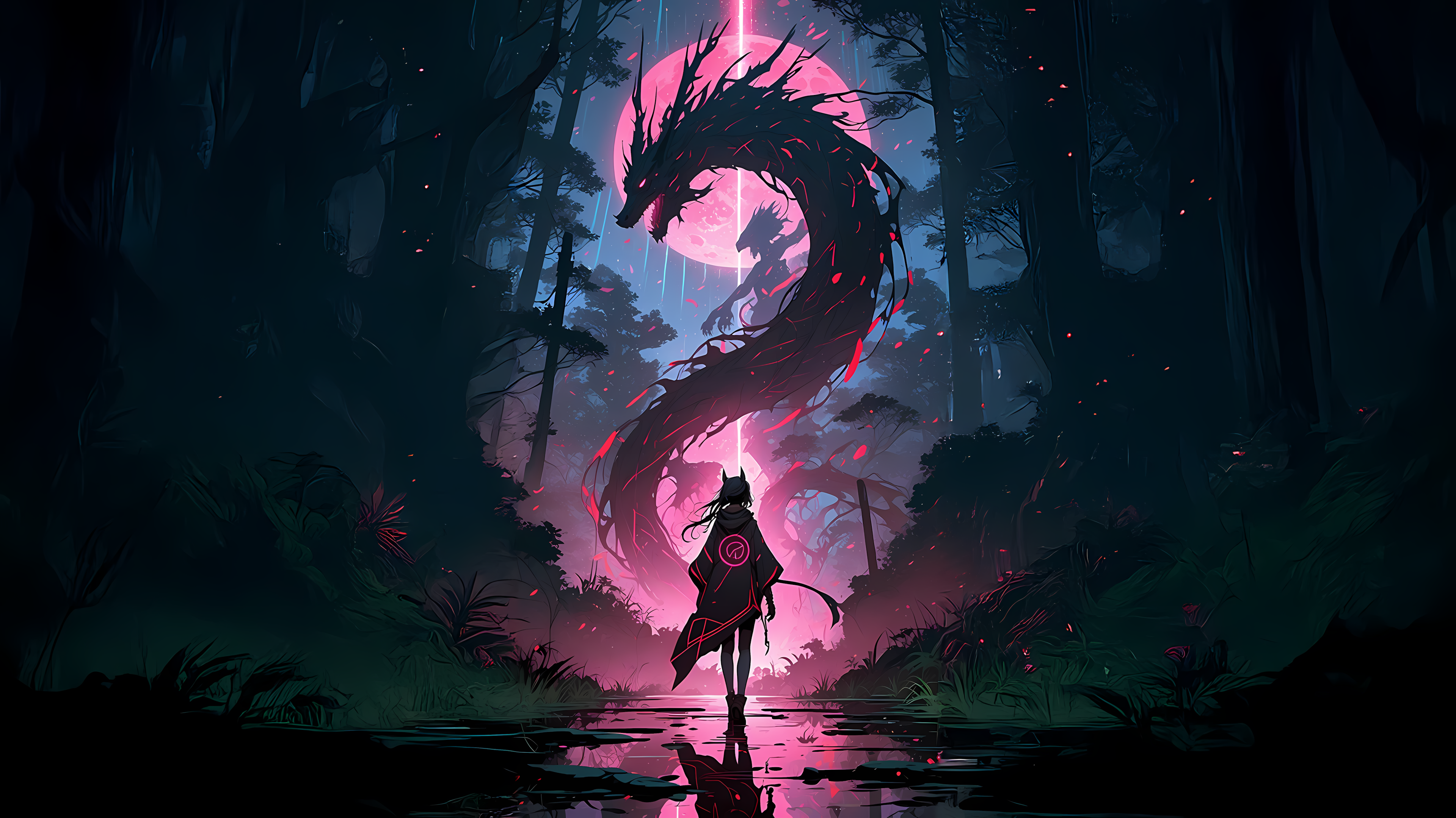 Dragon's Domain: A Mystical 4K Wallpaper