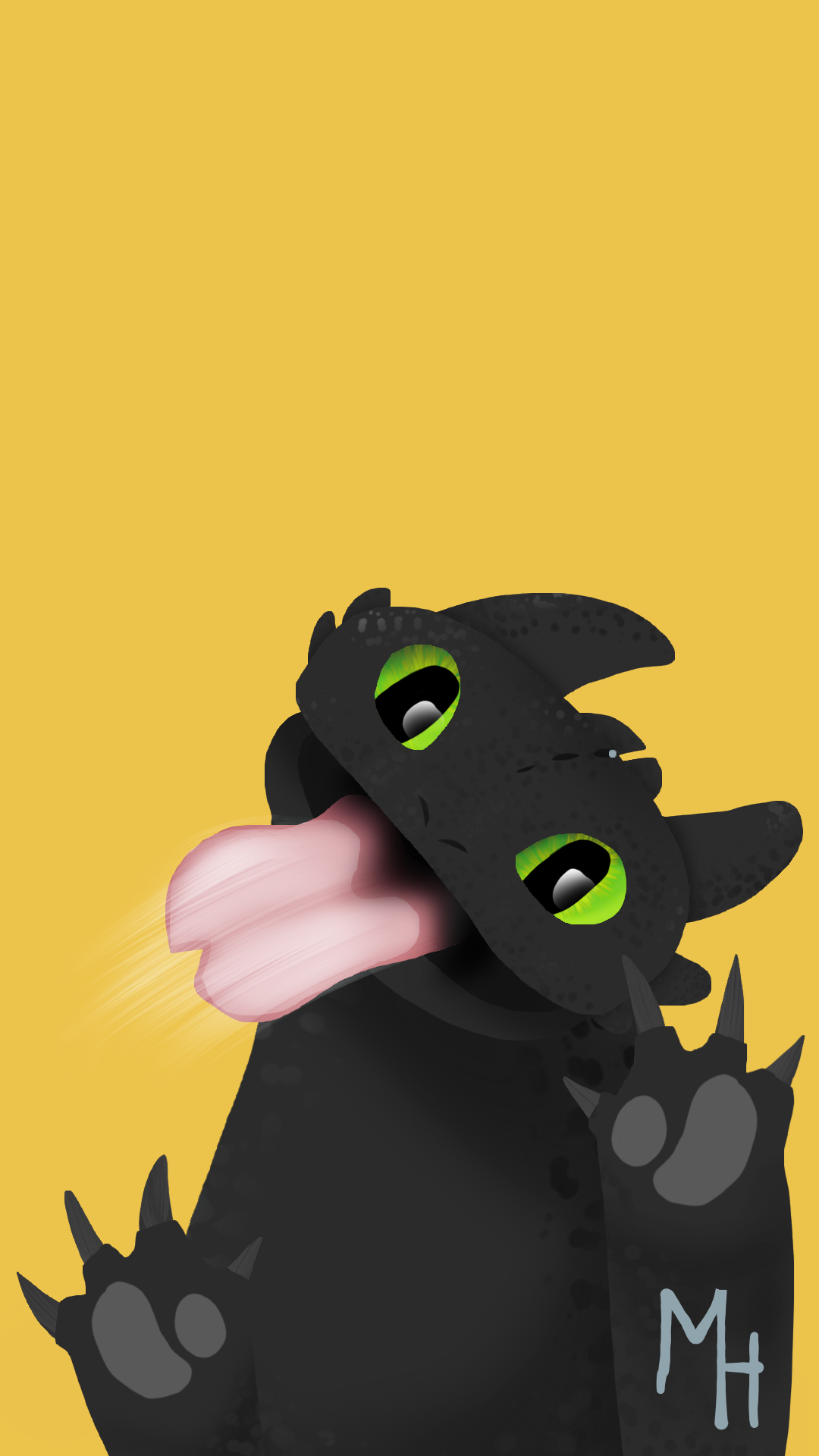 Here's a toothless wallpaper I drew