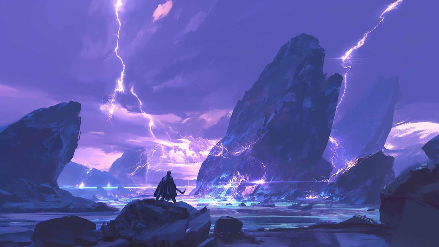 Free Fantasy Landscape Storm Magic