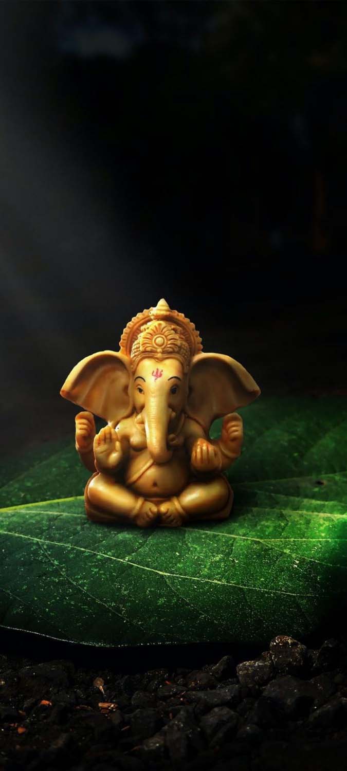 God Ganesha idol iPhone Wallpaper 4K