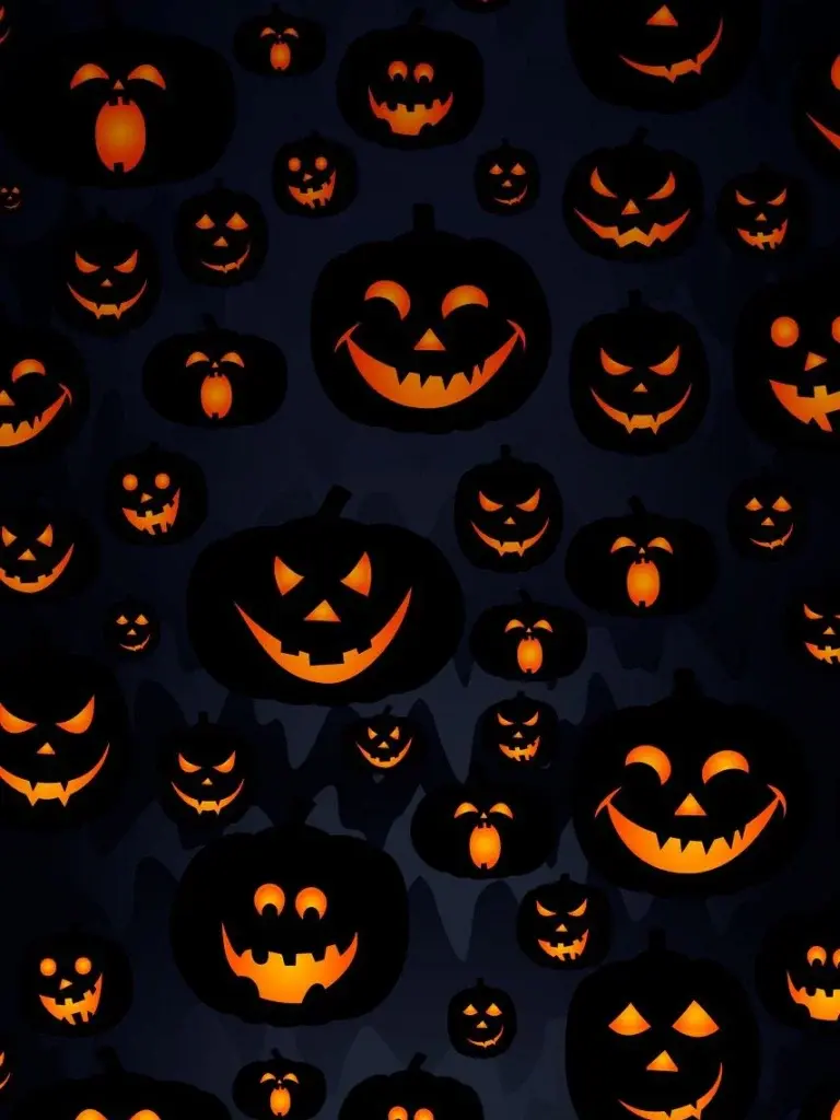 Pattern Spooky Season Halloween Seasonal Pumpkins Glowing