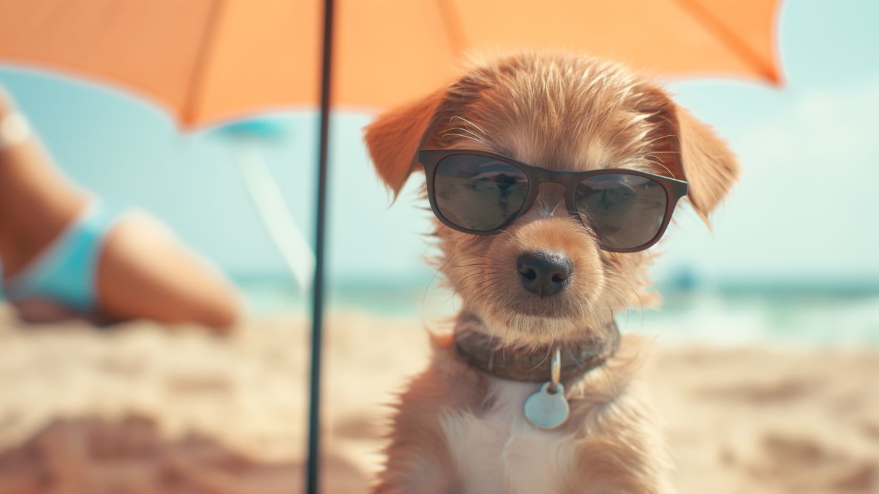 Dog Wallpaper (Sunglasses, Vacation)