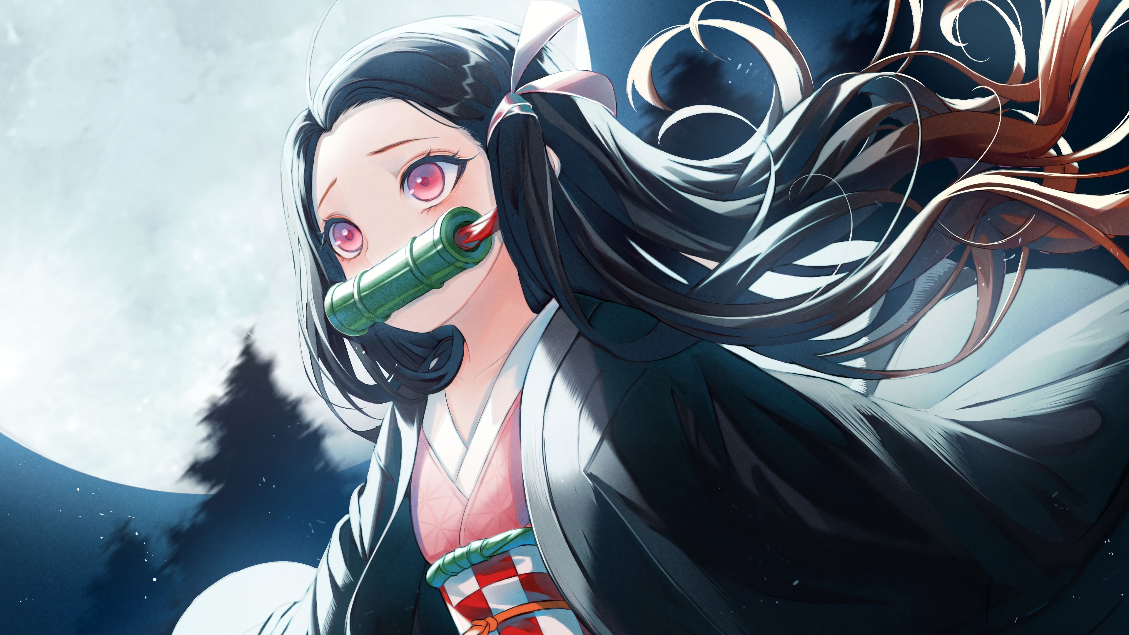 Nezuko Kamado from Demon Slayer Anime Wallpaper 4k for Desktop