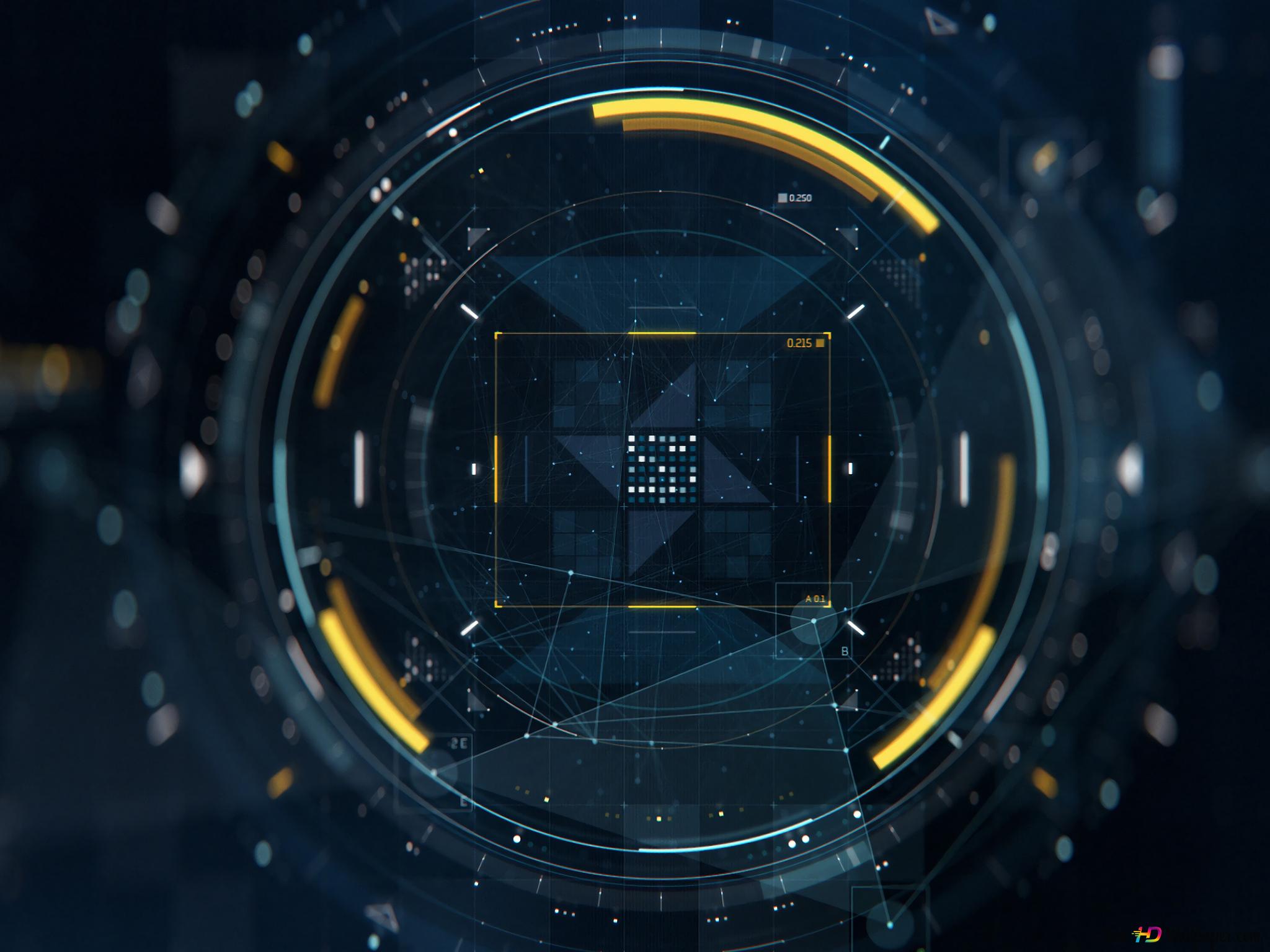 Abstract Dark Interface 4K wallpaper