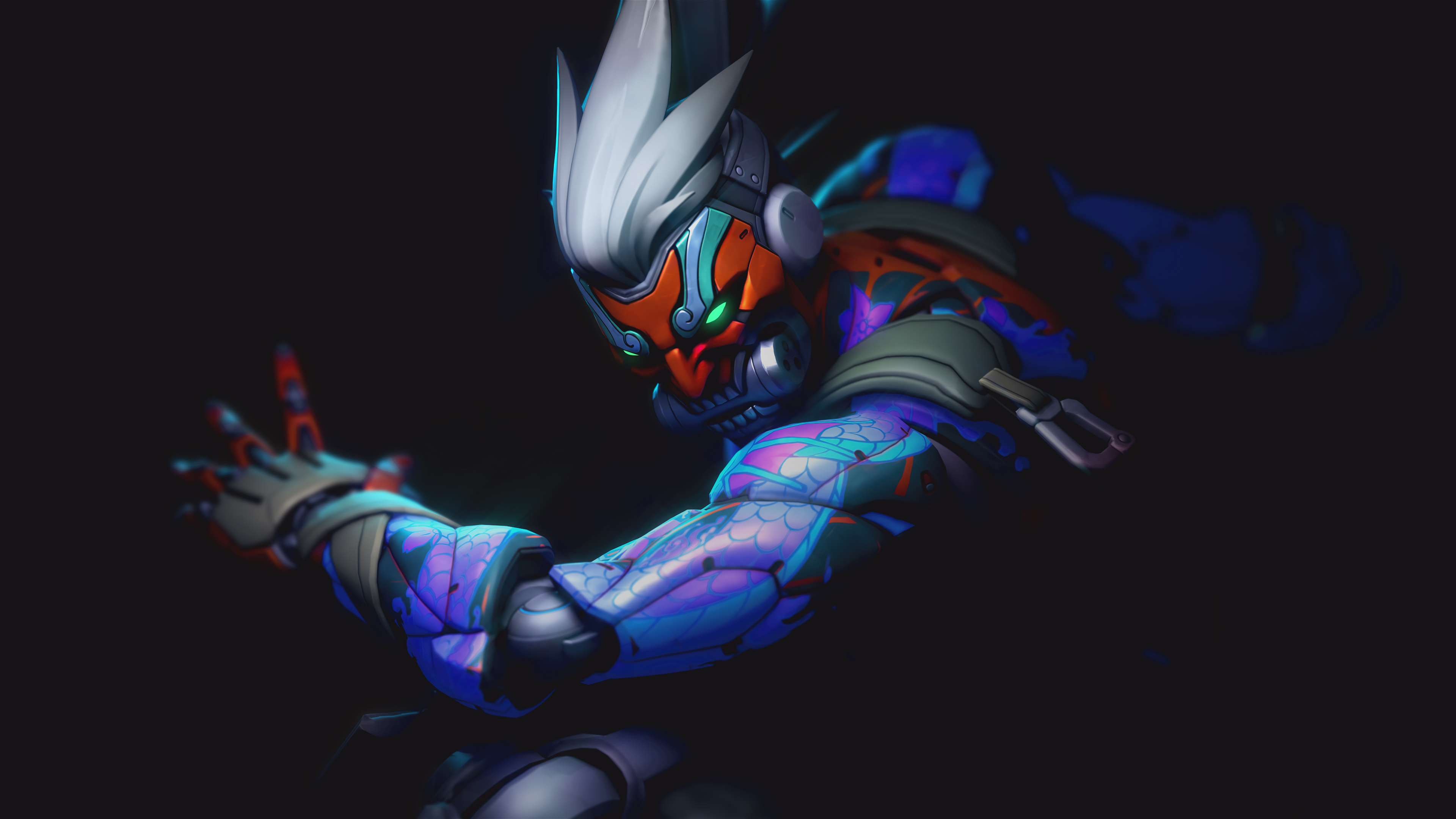 Cyber Demon Genji Overwatch 2 Wallpaper