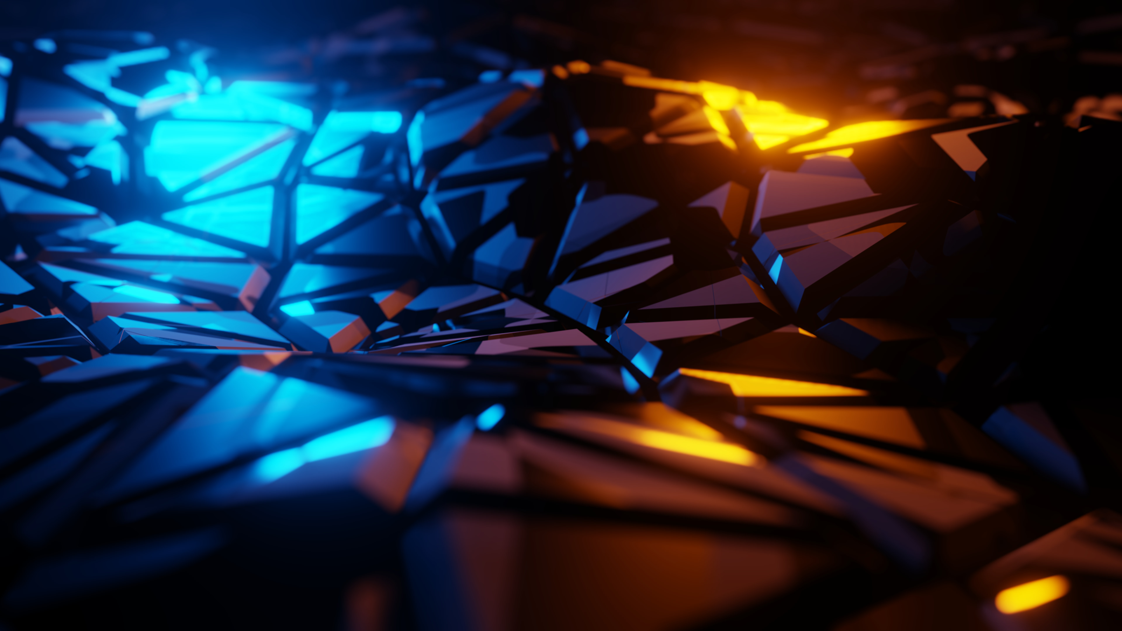 Broken Abstract Polygon 4K Wallpaper