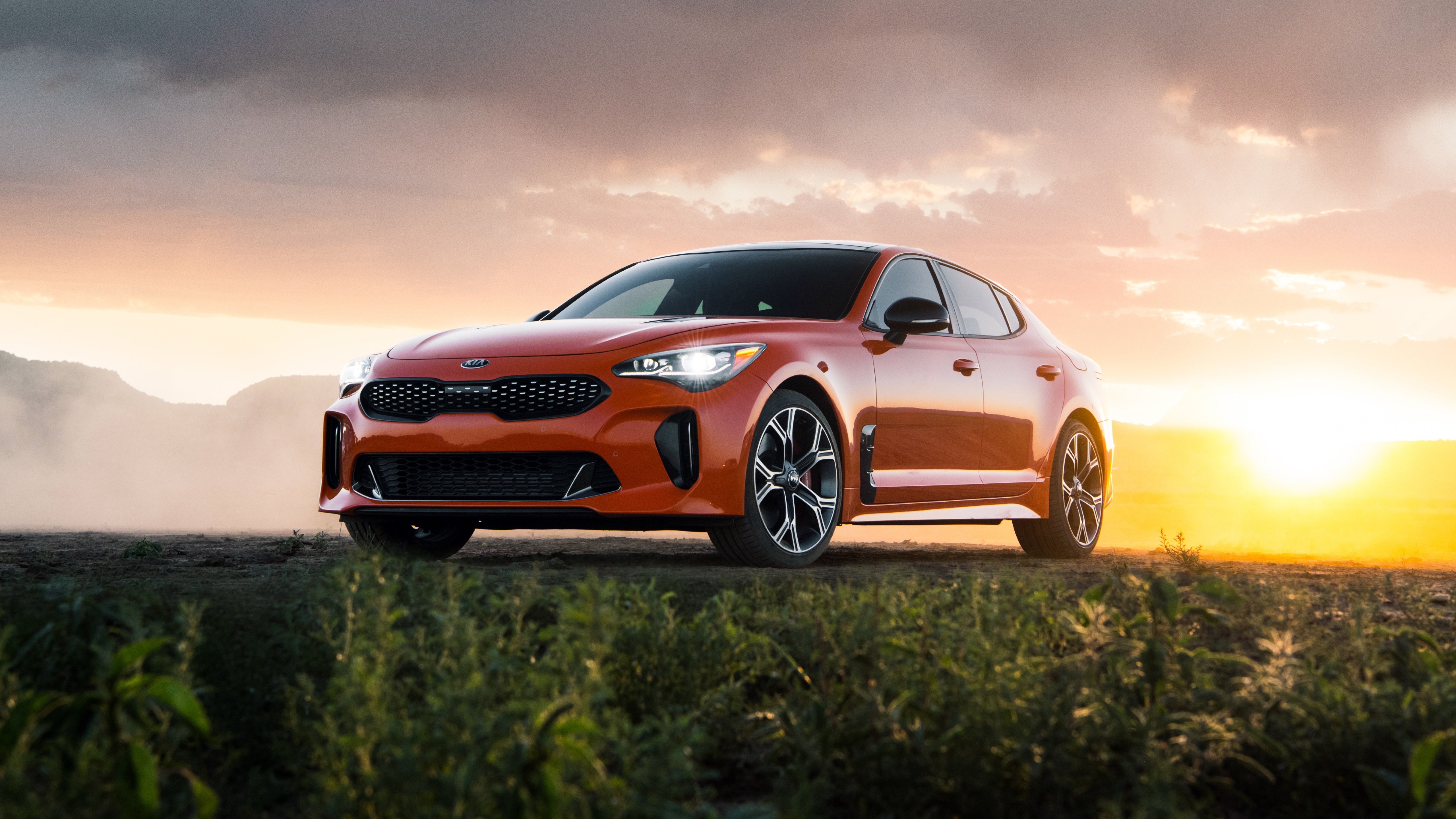 Download Orange Car Car Kia Kia Stinger