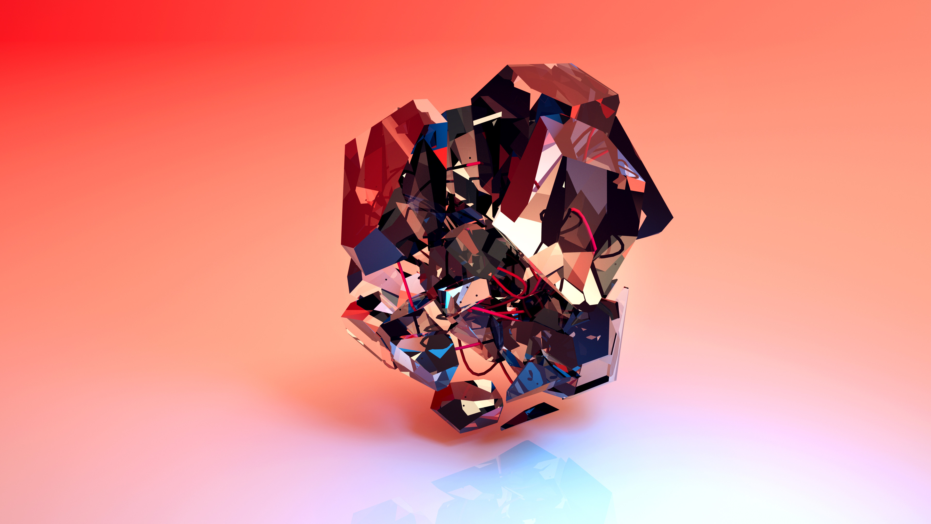 3D abstract figure Wallpaper 4k