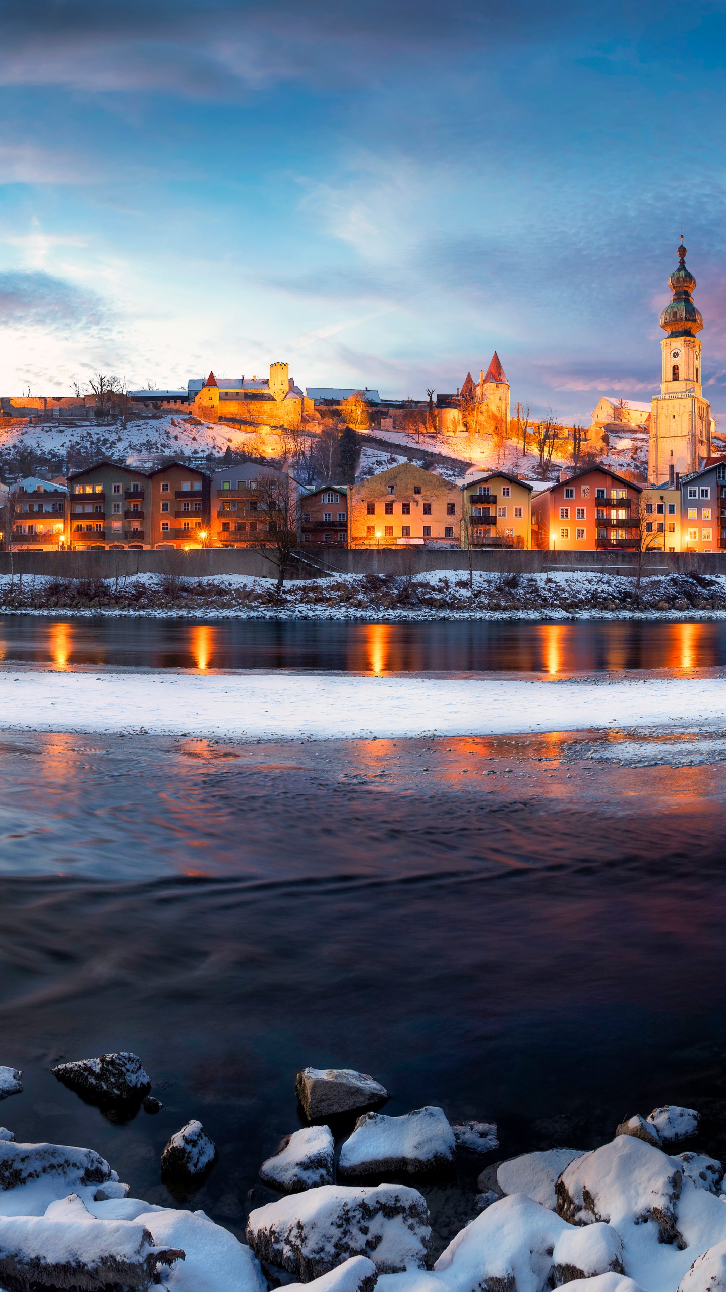 Burghausen Wallpaper 4K, Town, Salzach