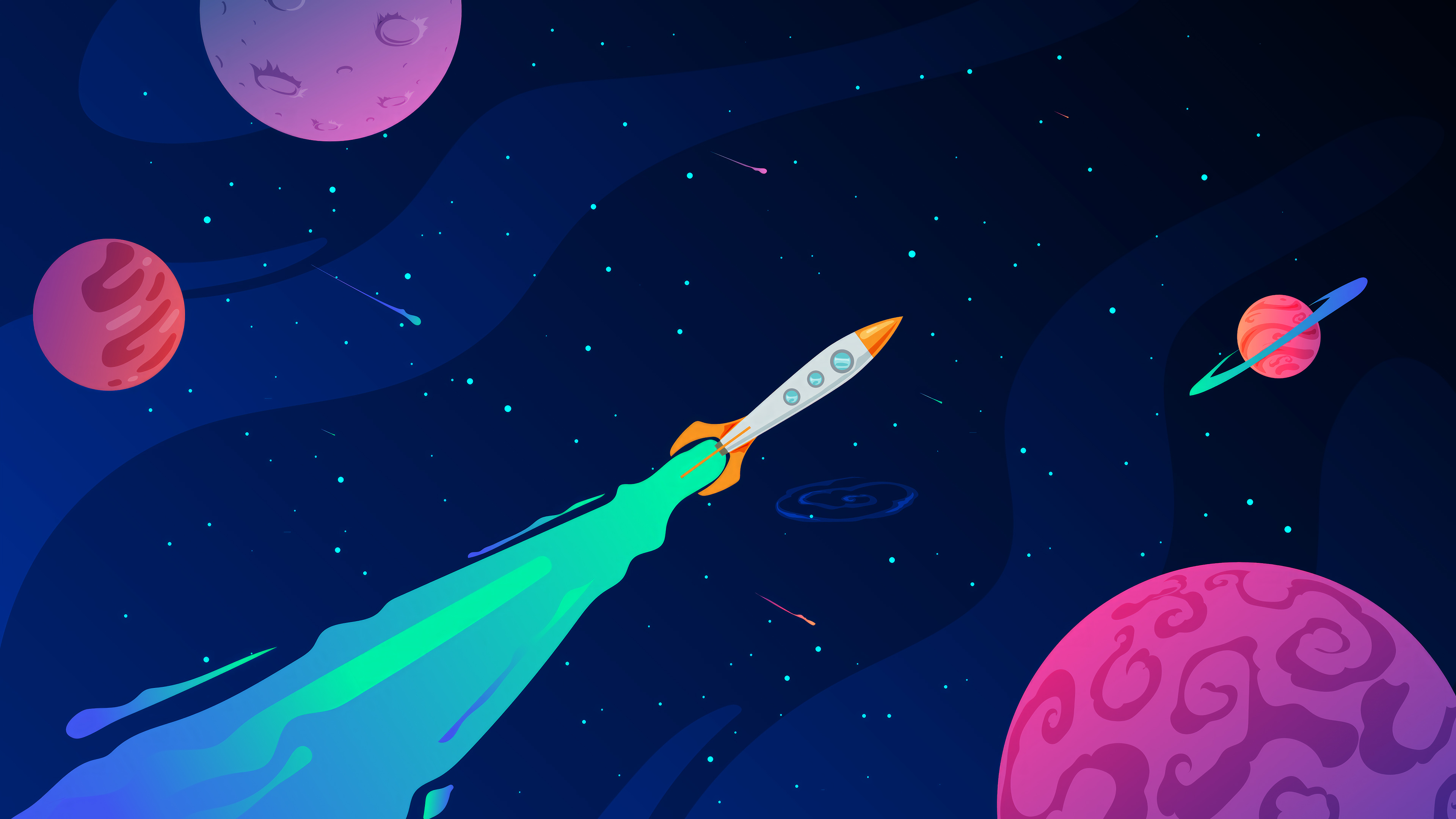 Spaceship Rocket Space Digital Art