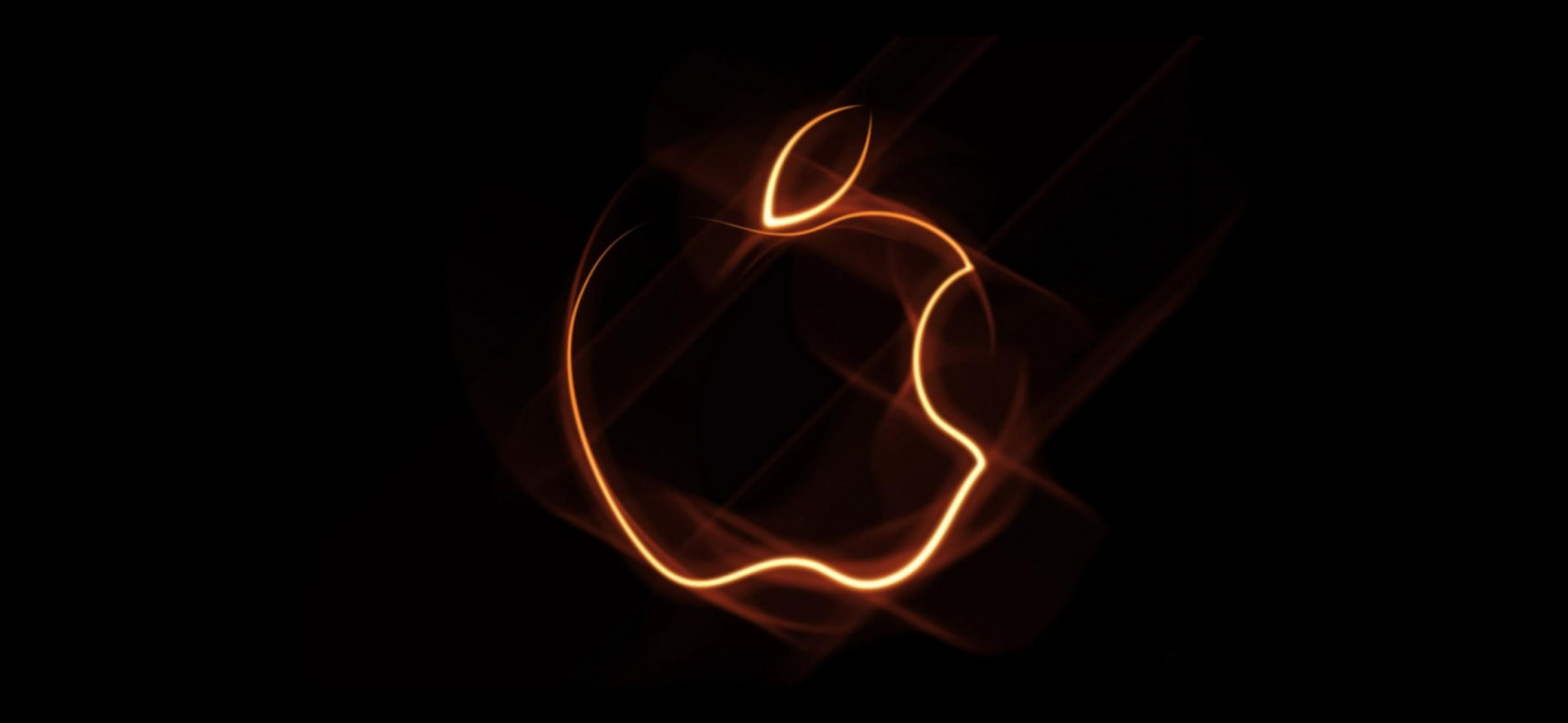 Apple Logo Neon Light Wallpaper