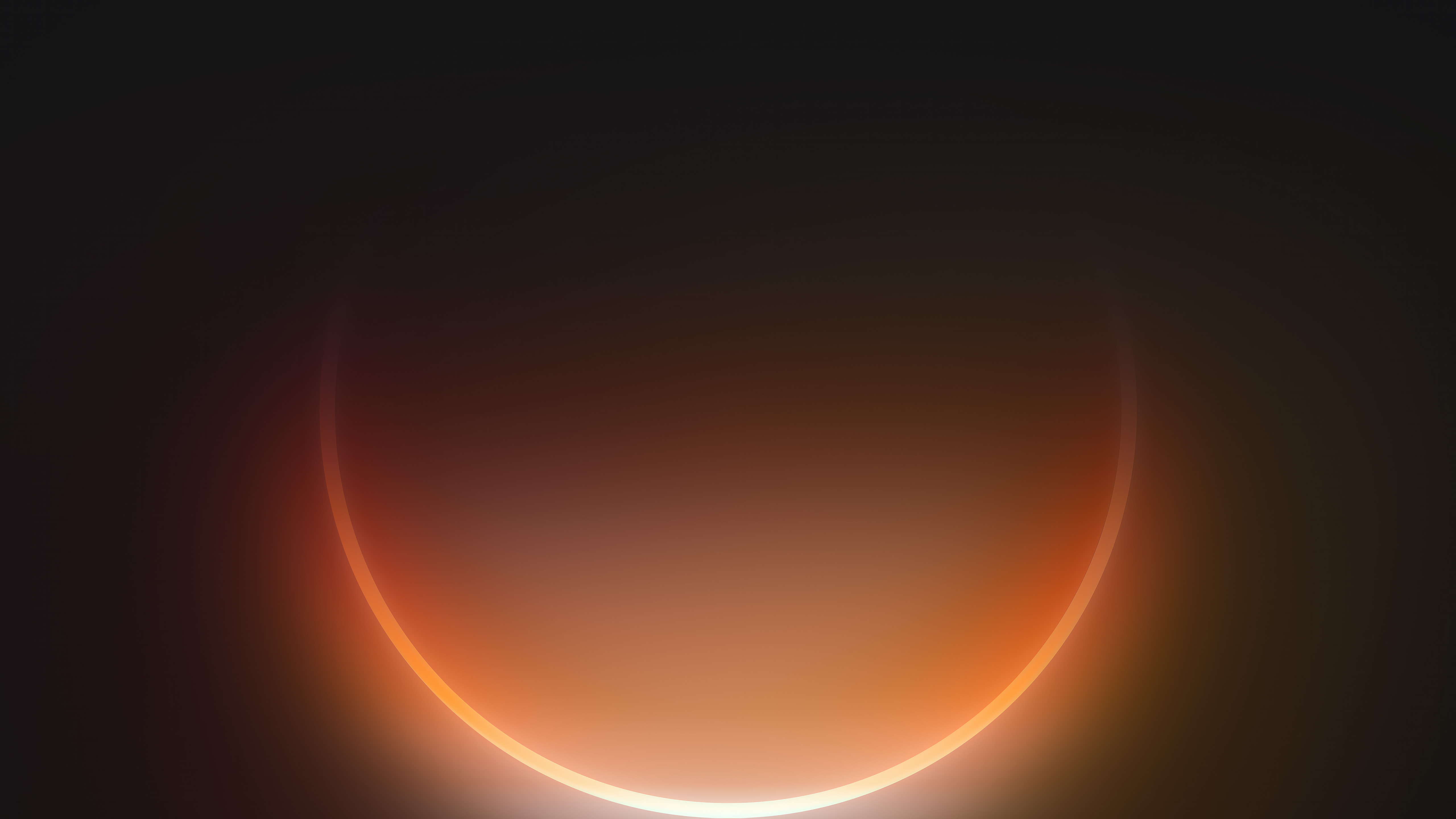 Neon Half Circle Orange 5k Wallpaper, HD