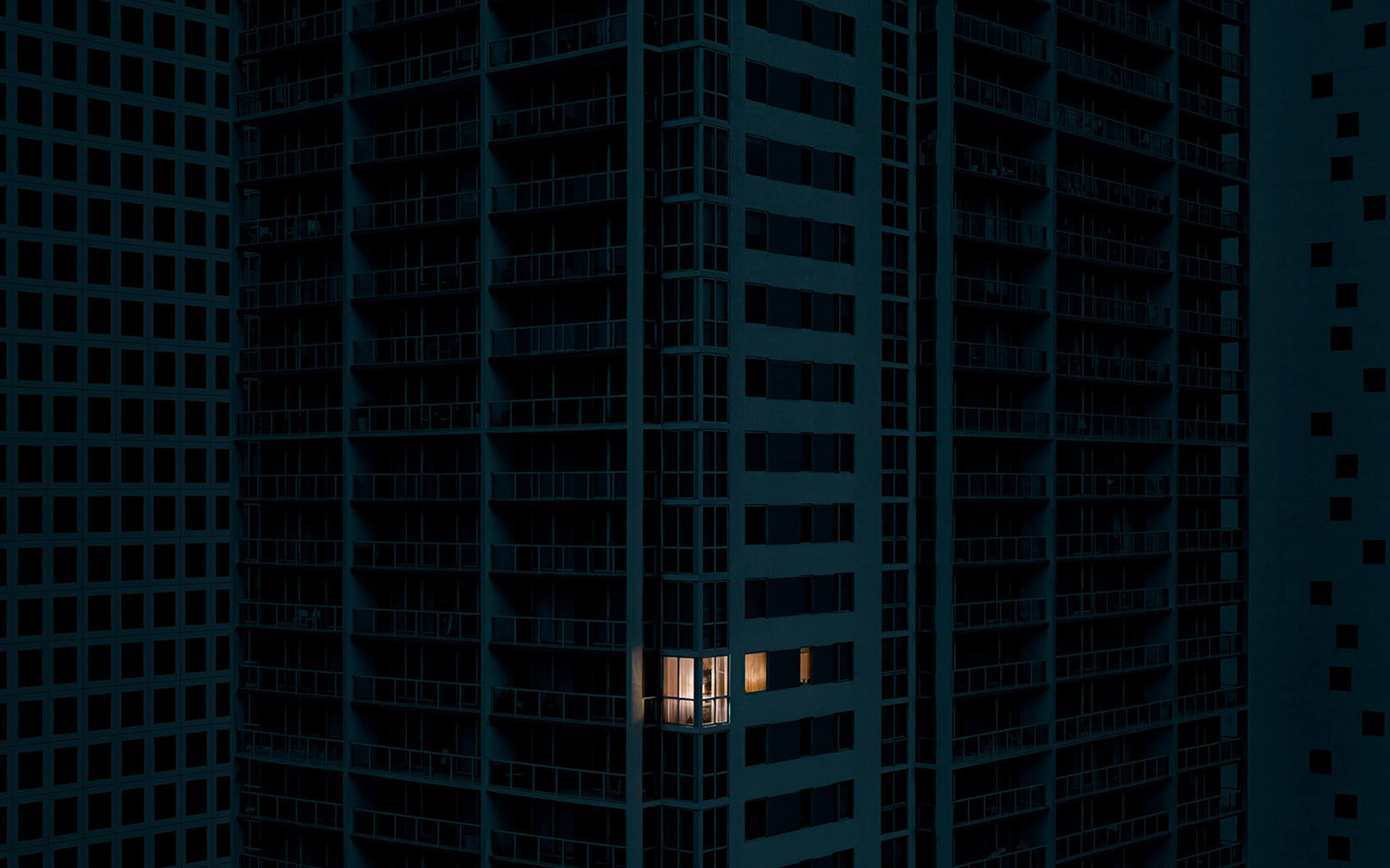 City Dark Apartment Pattern Art