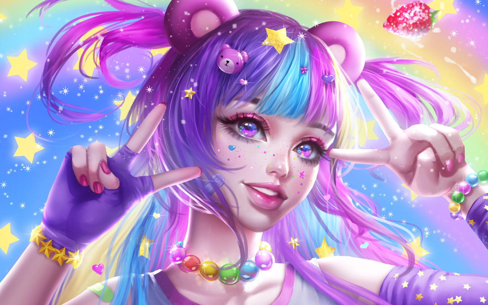 purple hair Desktop wallpaper 1680x1050