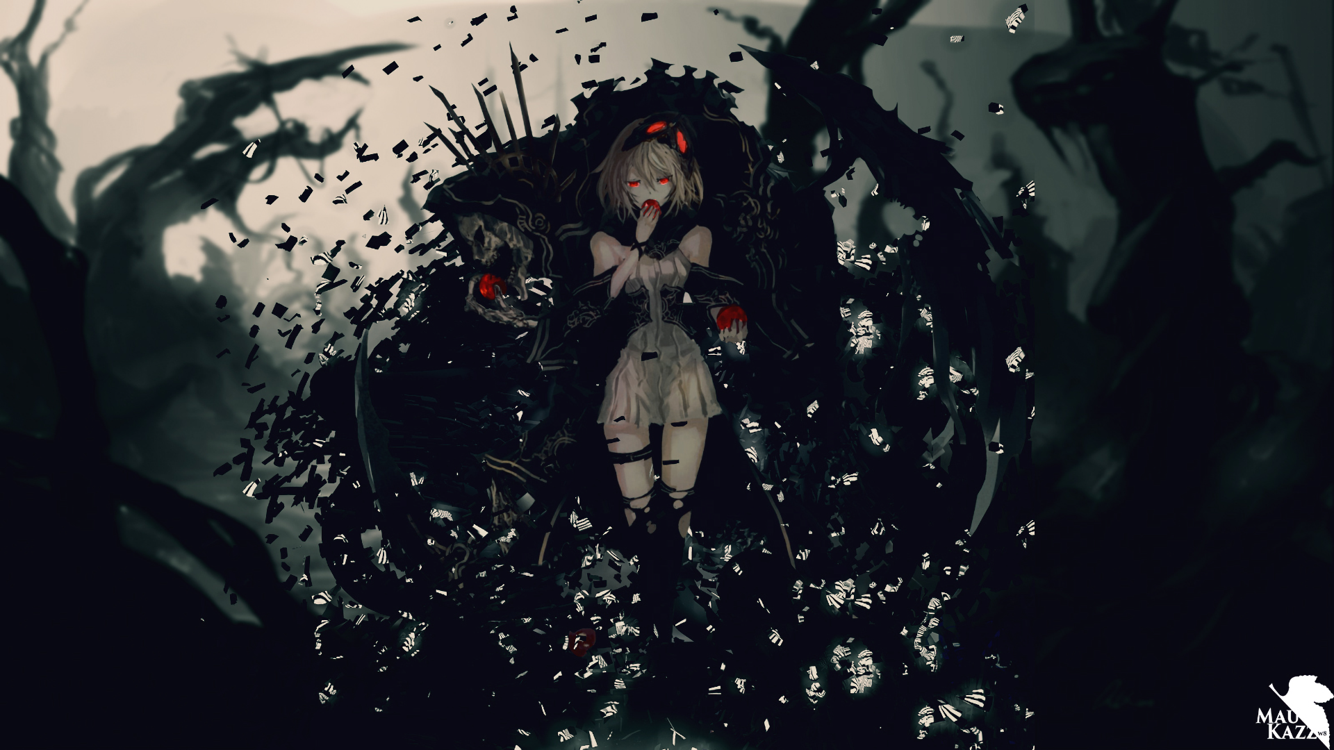 Original Anime HD Wallpaper: Embrace the Dark Aesthetic