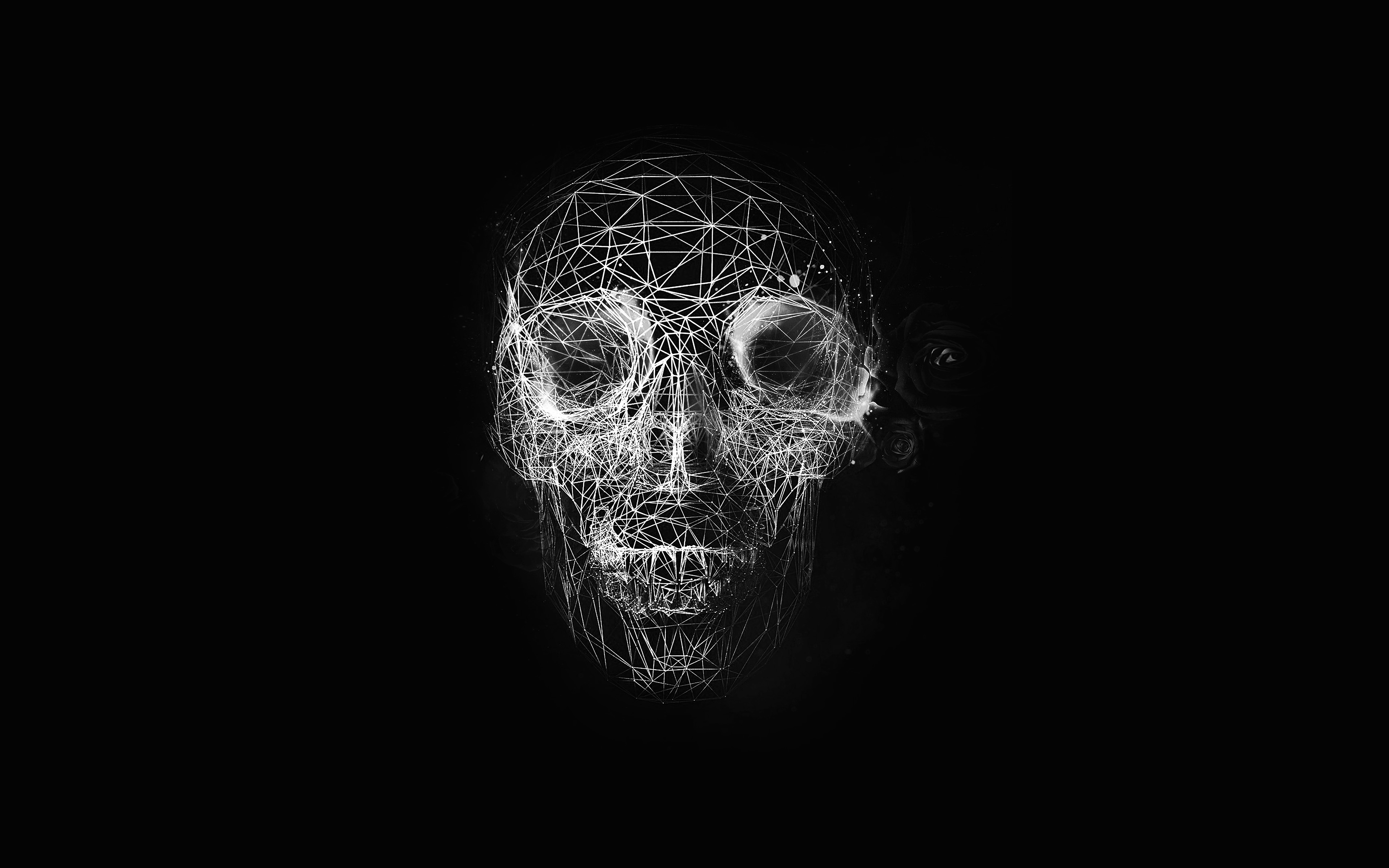 Digital Skull Dark Abstract Art