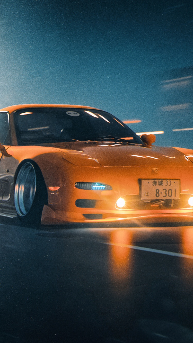 Mazda RX 7 Wallpaper 4K, Sports Car