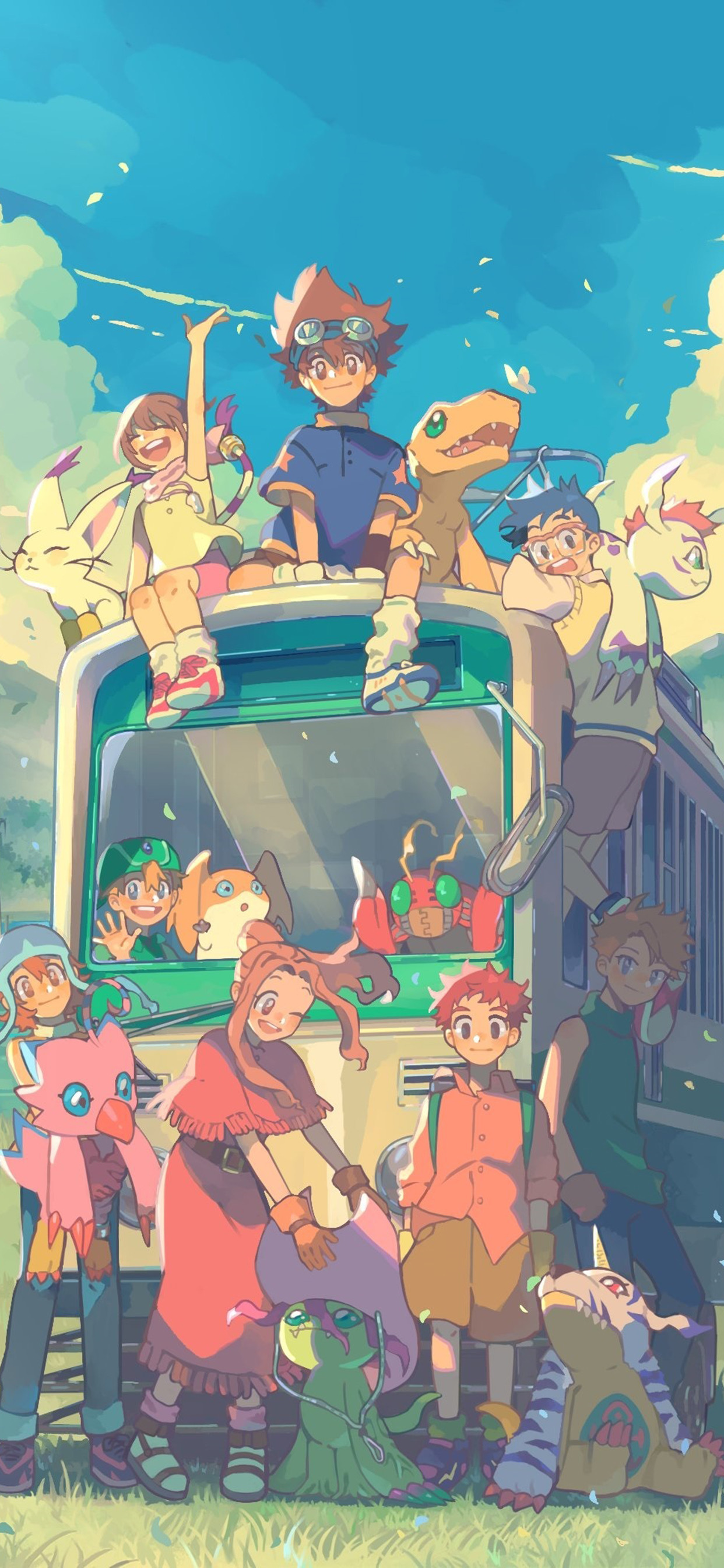 Digimon cartoon illustration mobile
