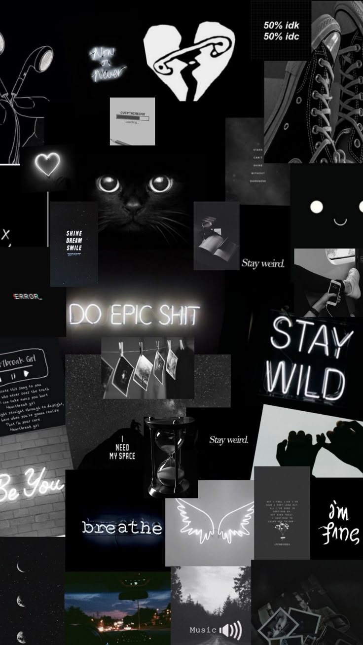 Aesthetic black android wallpaper