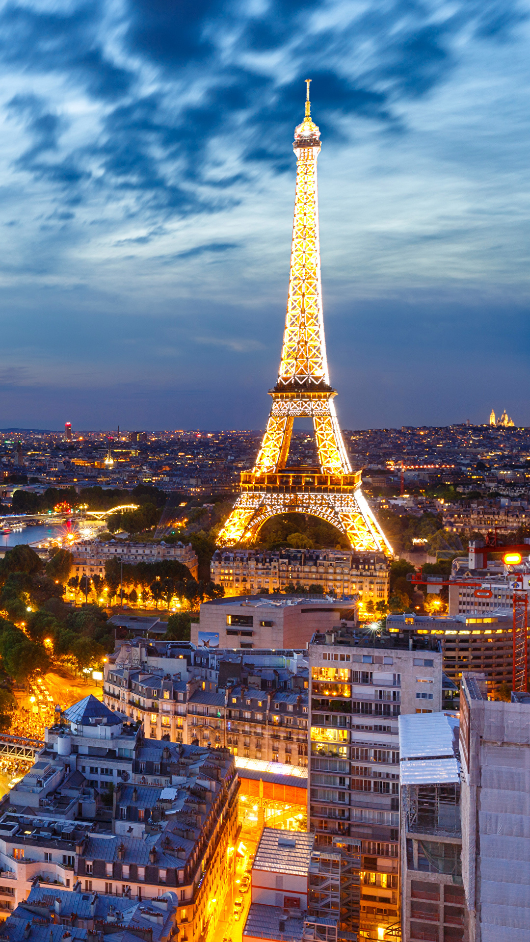 Paris Eiffel Tower France Sky Evening