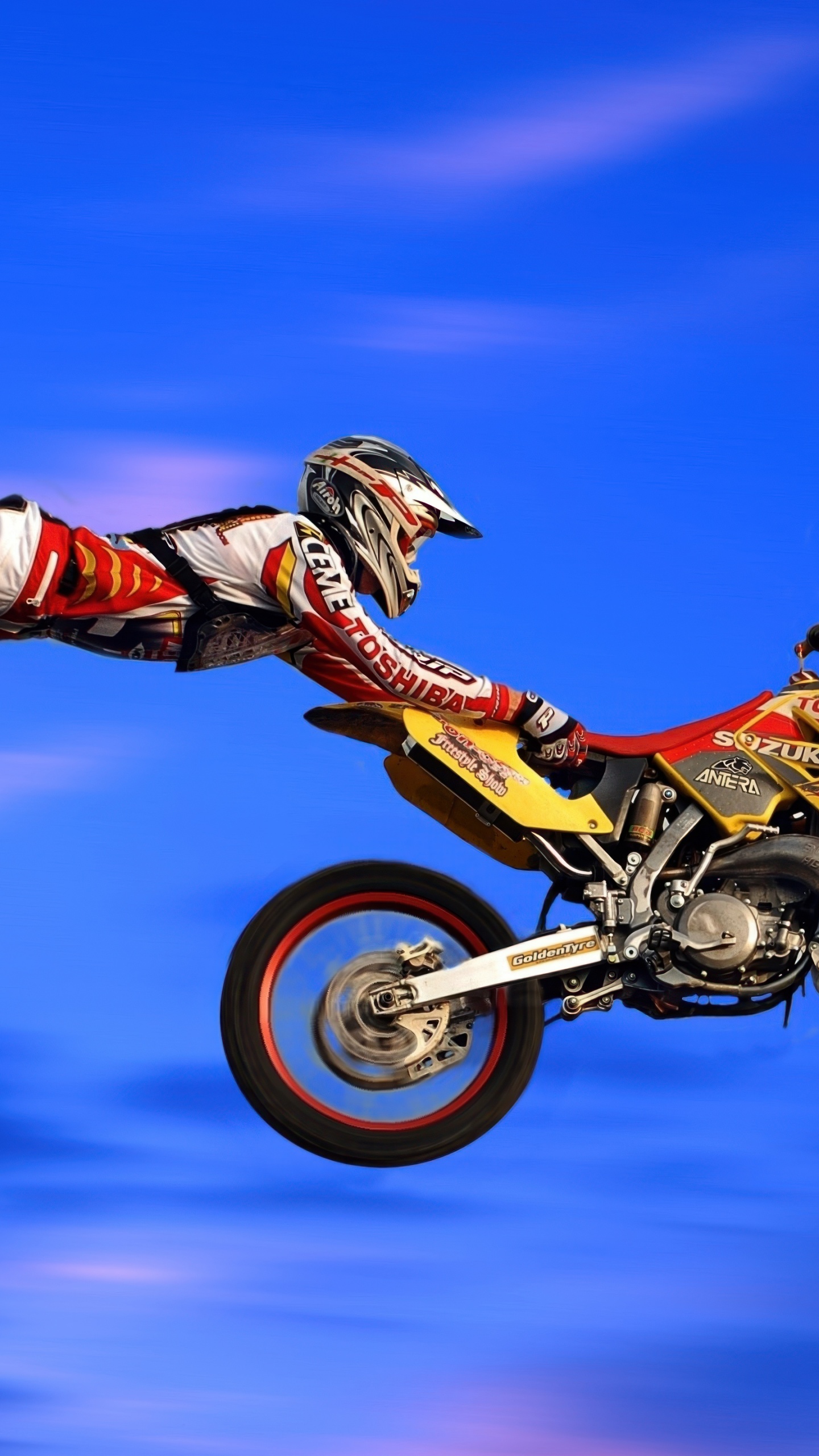 Freestyle Wallpaper 4K, Motocross, Stunt, Blue Sky