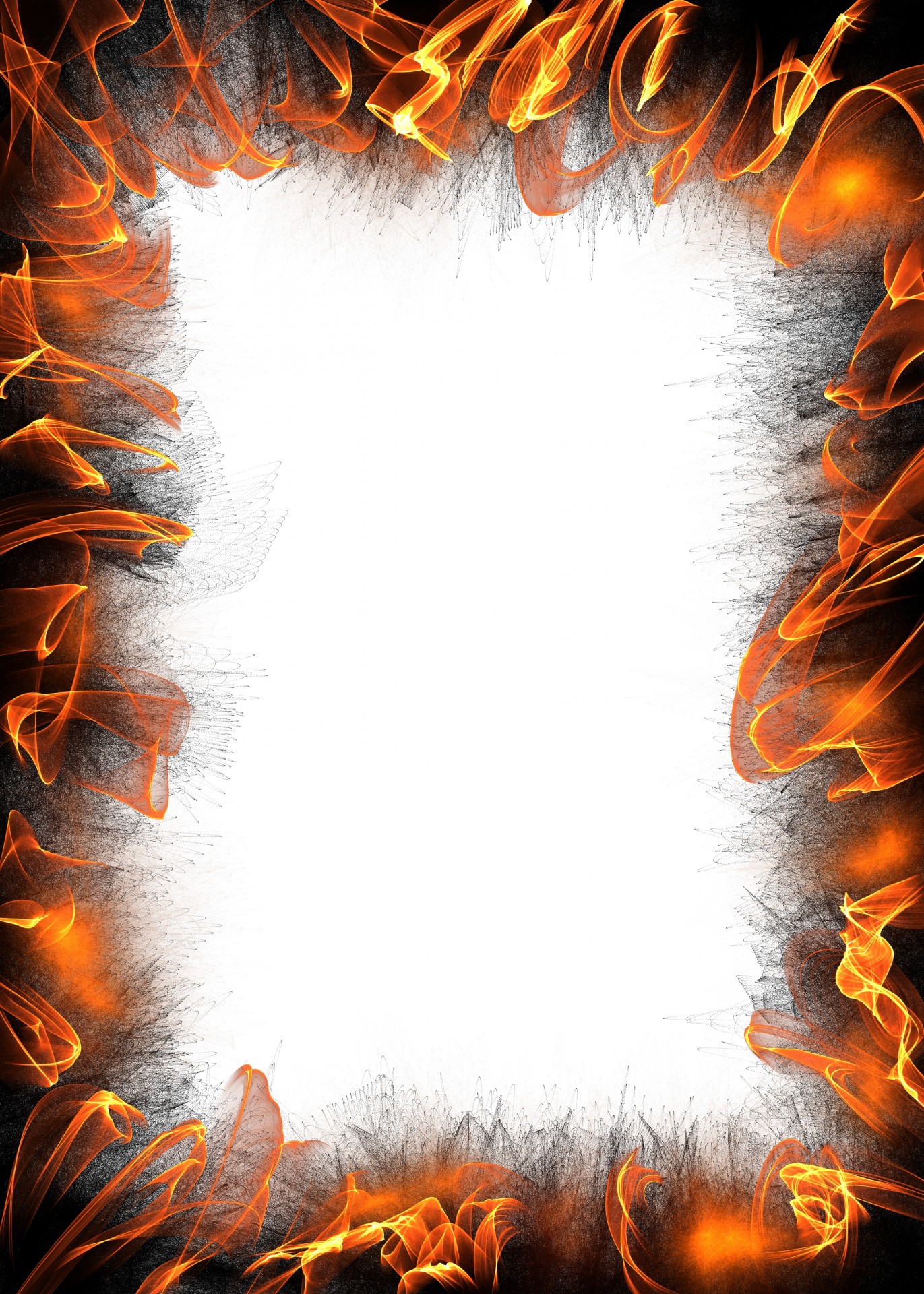 Free photo: Flaming Paper Frame