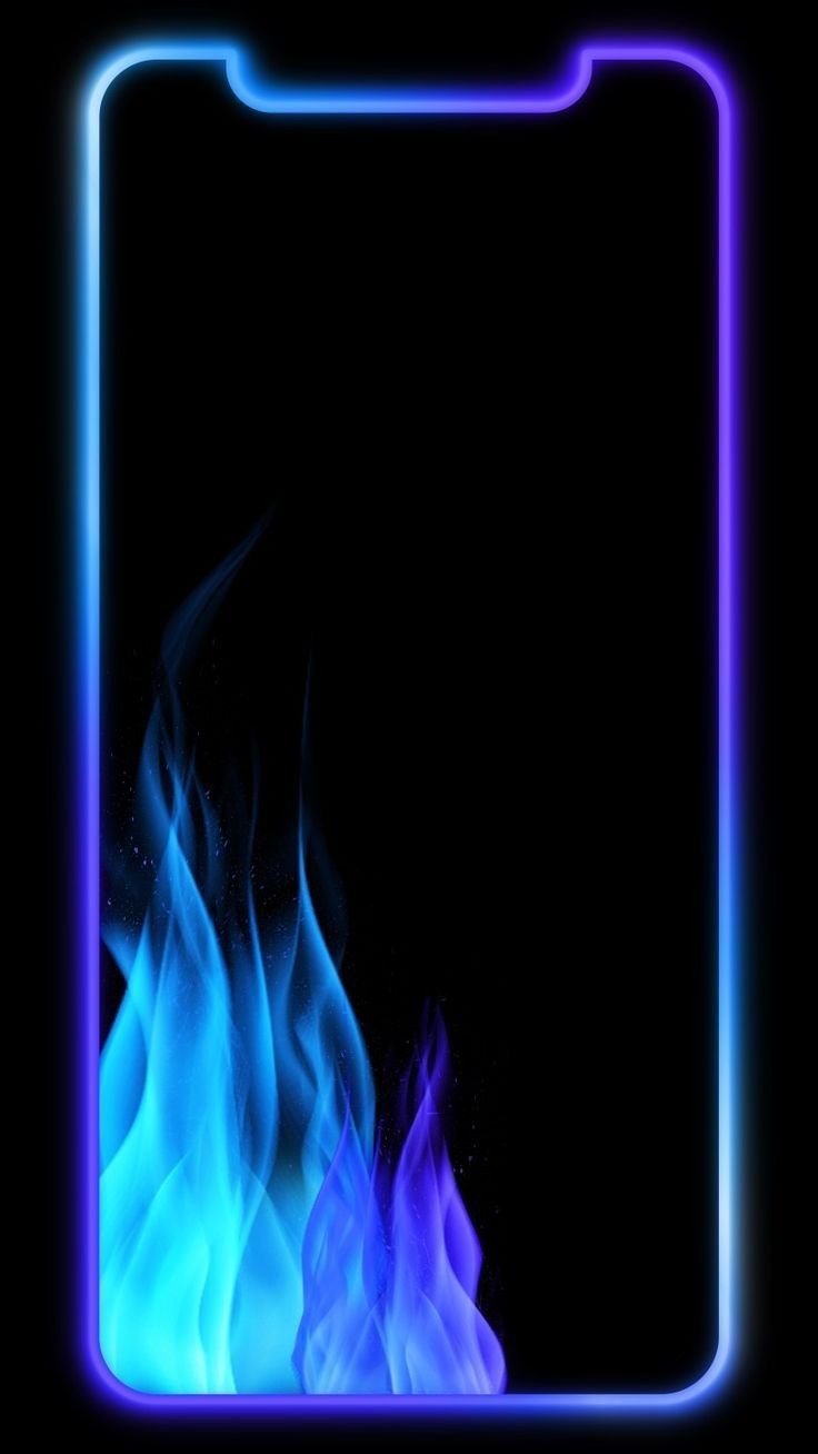 Blue and Yellow Fire Flames Wallpaper