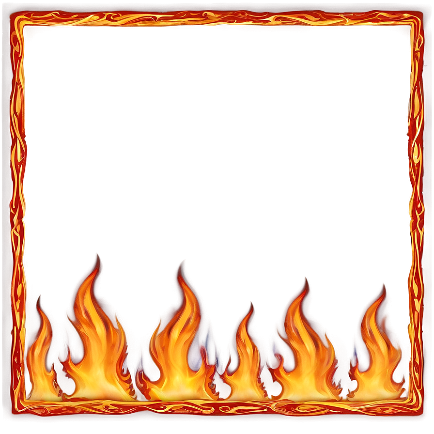 Download Fire Flames Frame Png Ixn89