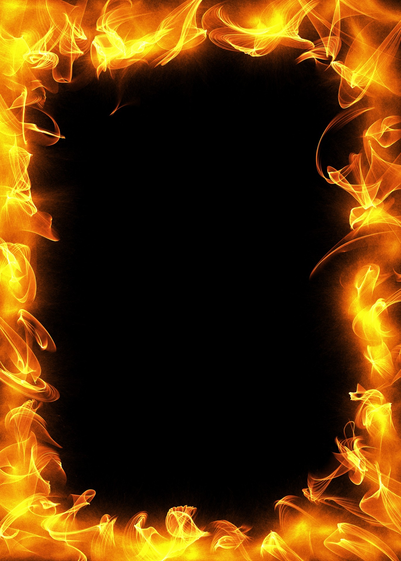Free photo: Flaming Paper Frame