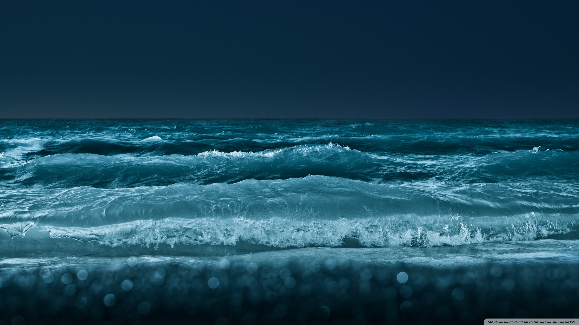 Sea At Night 4K UHD Wallpaper