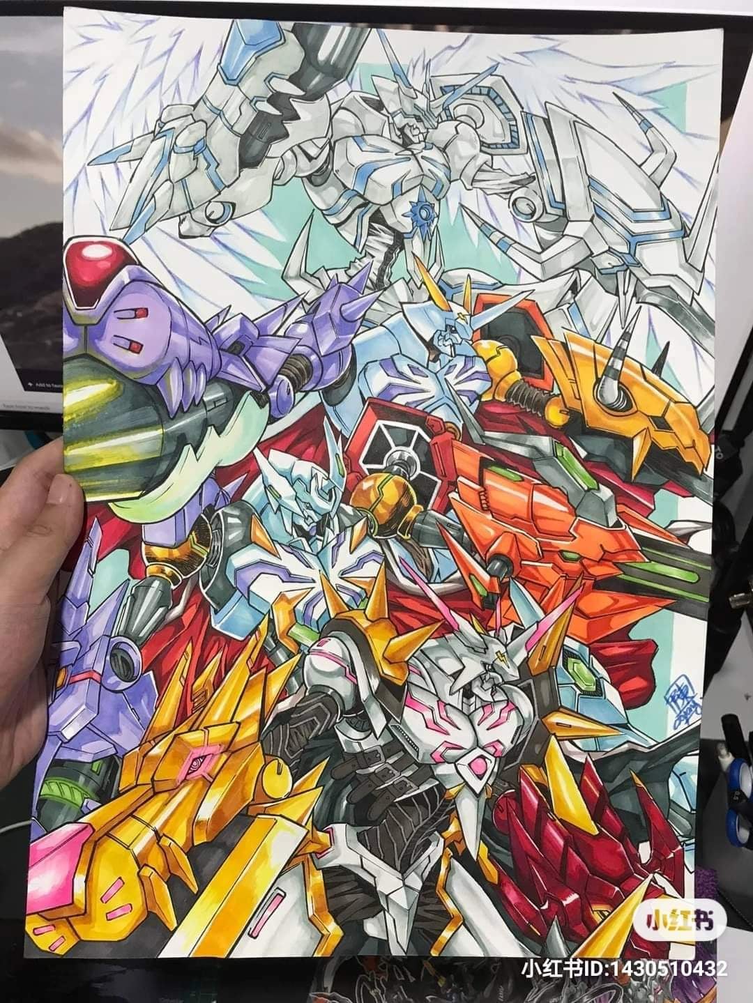 Omegamons commission, art
