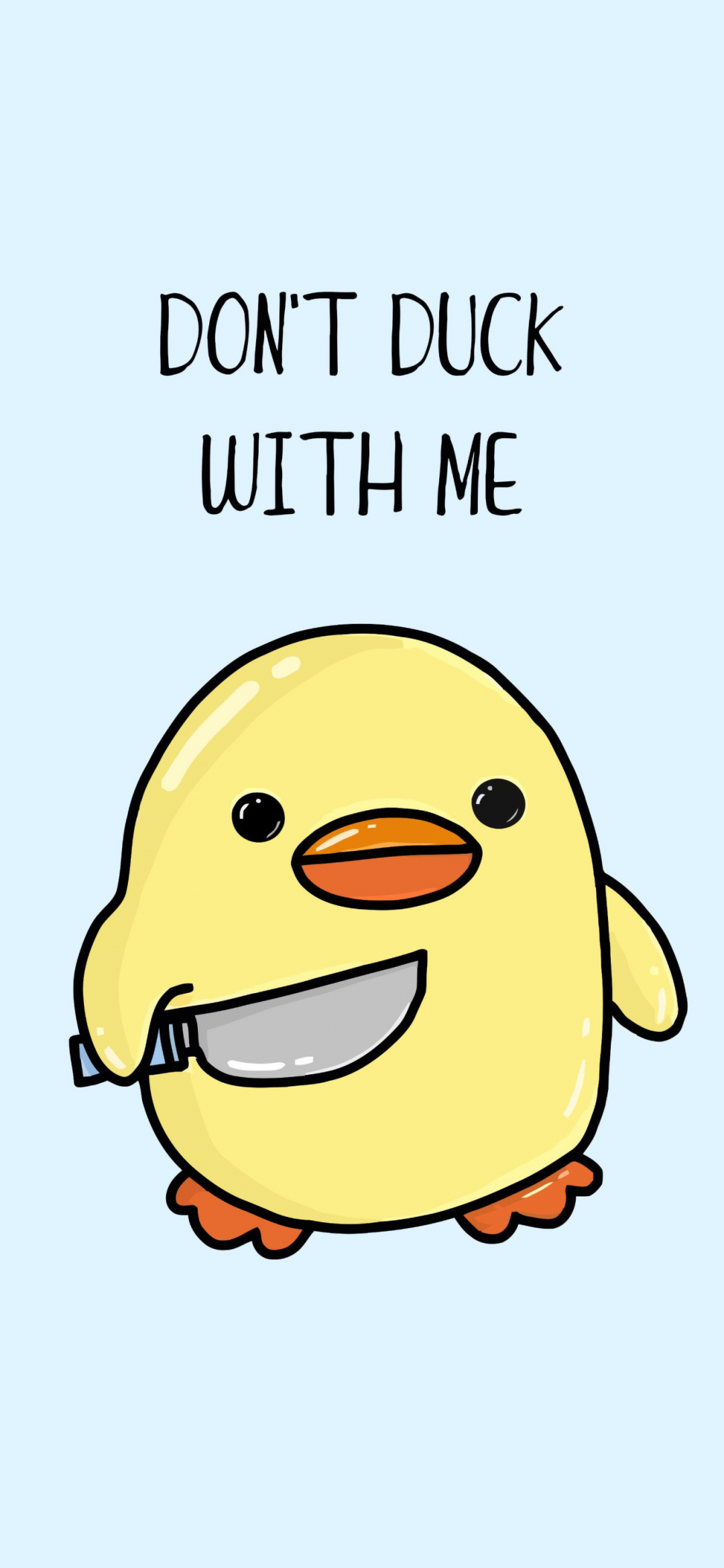 Cute duck Wallpaper 4K, Cute warning, 5K
