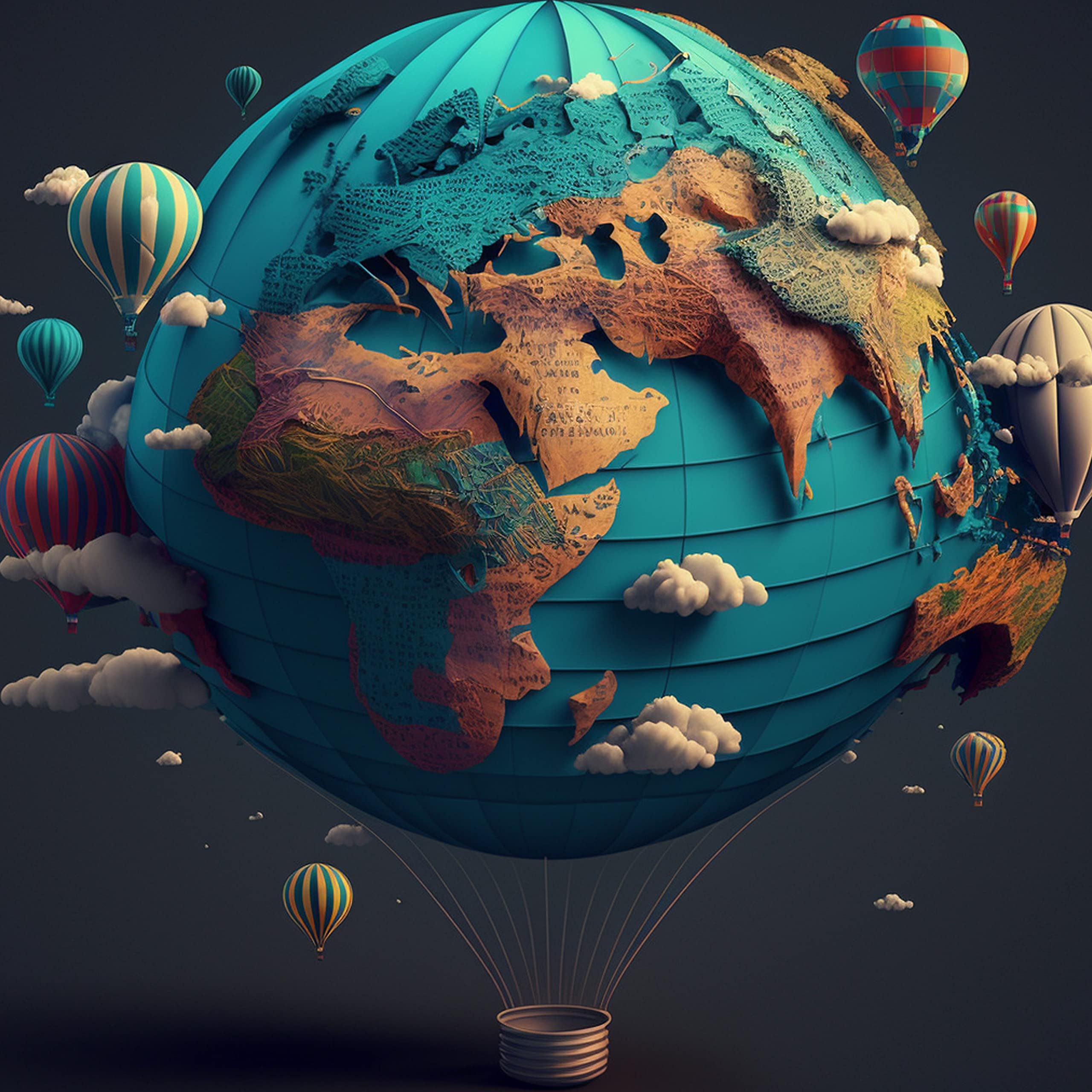 3D World Map Wallpaper