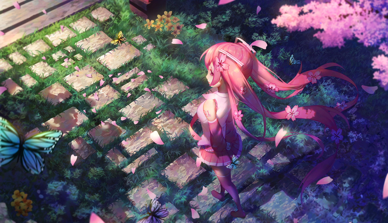 Vocaloid Hatsune Miku Sakura Miku 4k