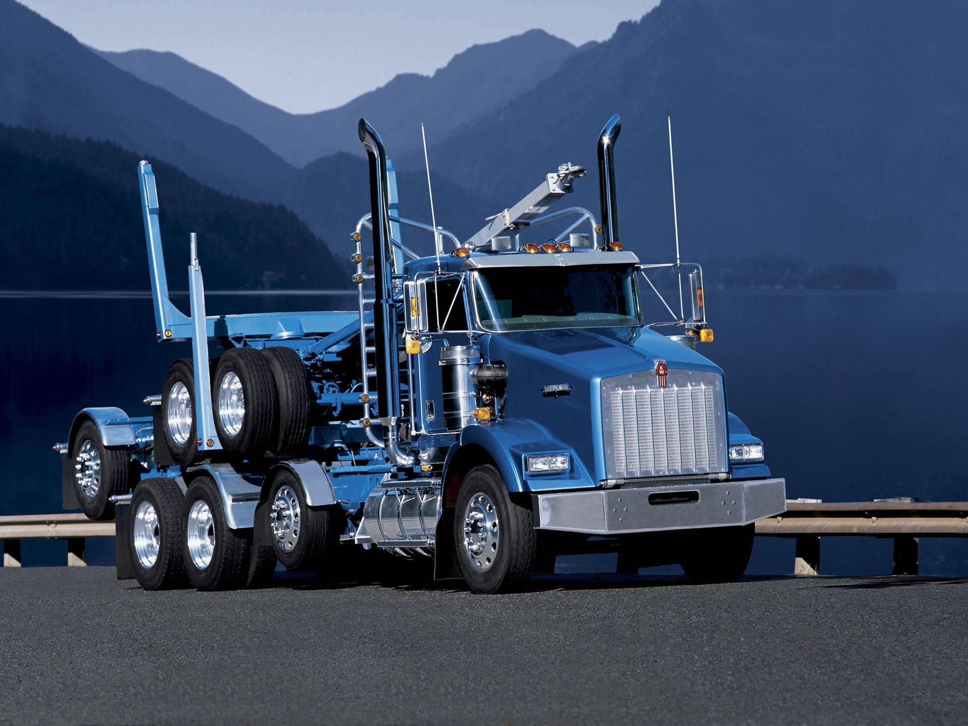Stunning Metallic Blue Kenworth Truck