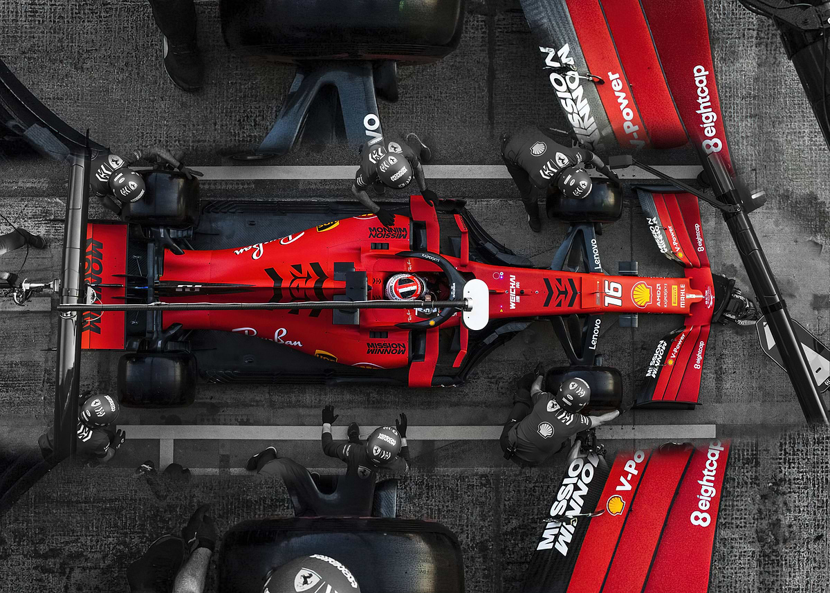 Ferrari PitStop' Poster, picture, metal