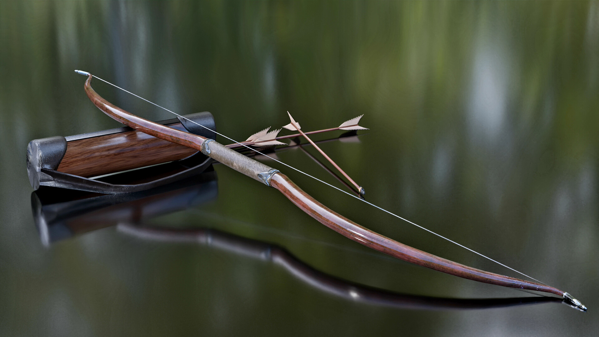 Longbow and quiver