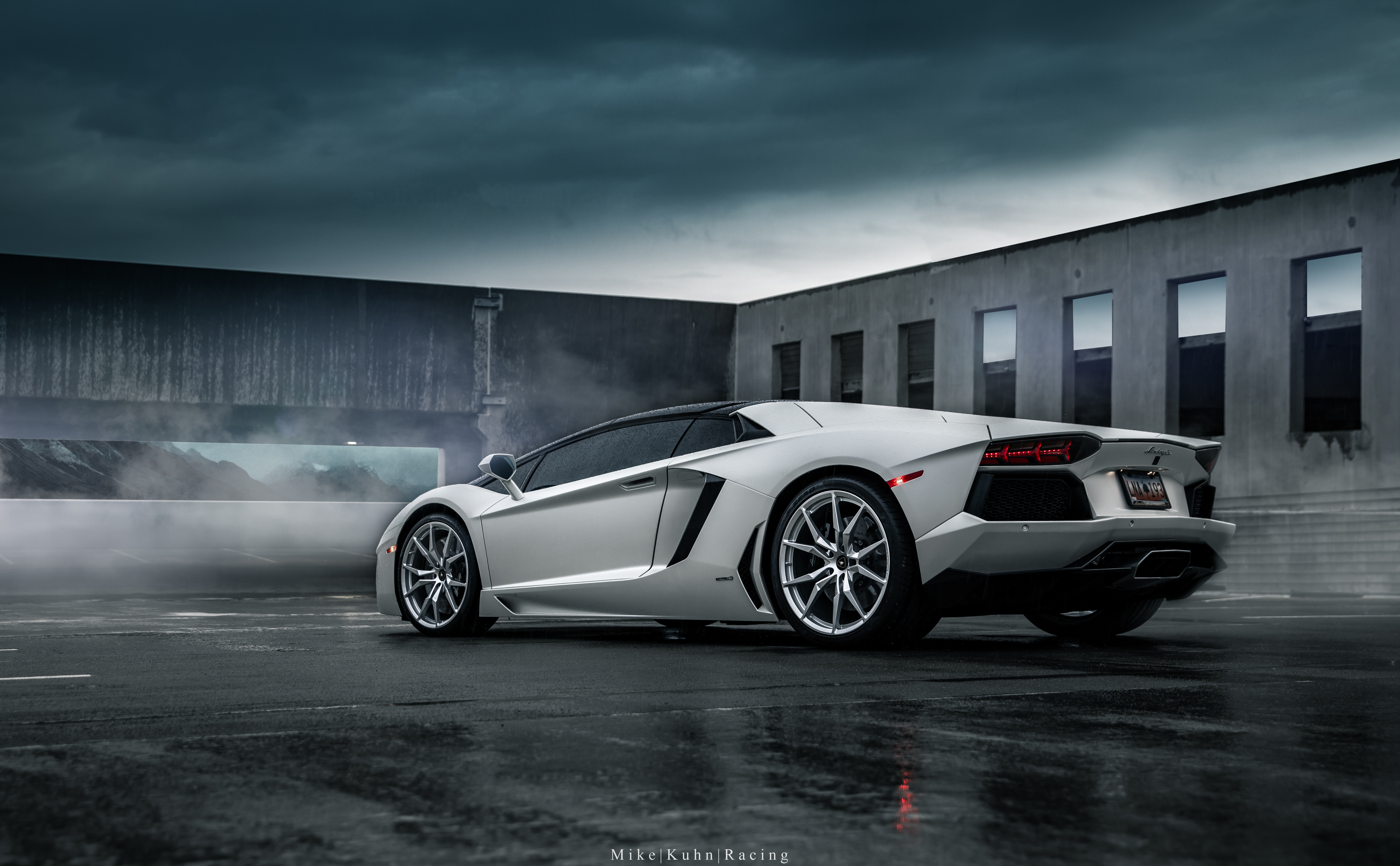 Grey Lamborghini Aventador 5k 2019