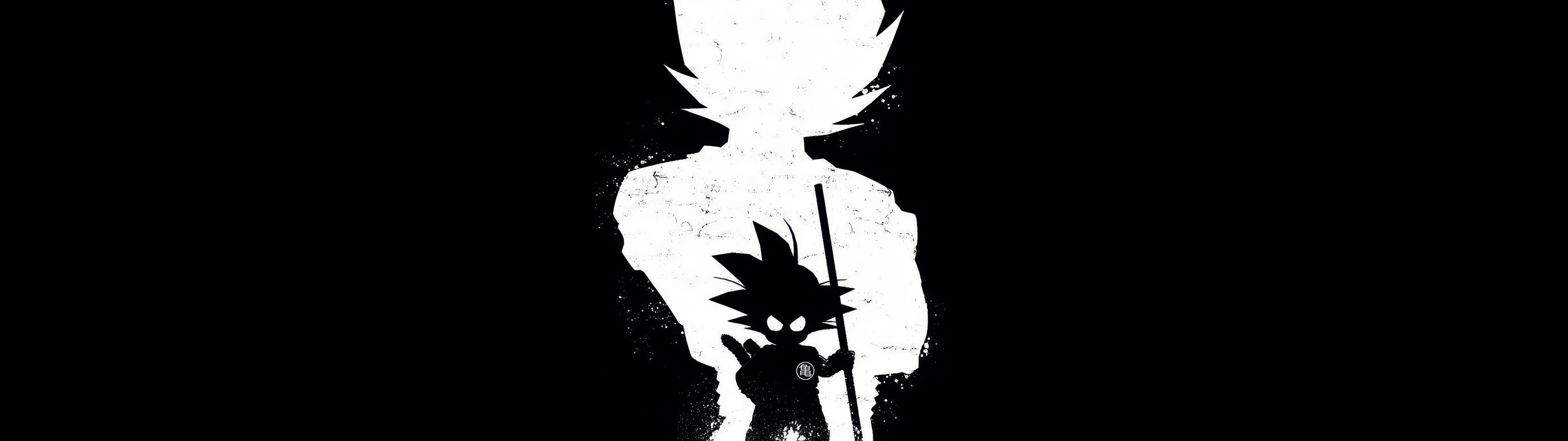 Goku Wallpaper 4K, Black and White