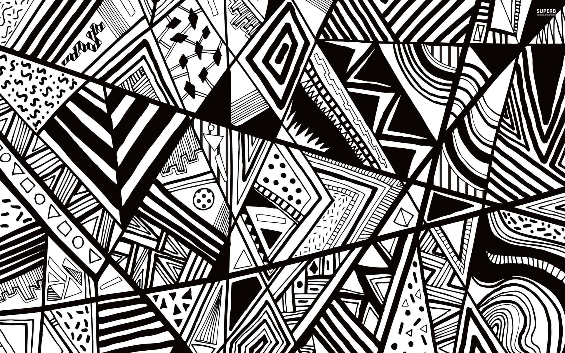 Black And White Geometric Wallpaper