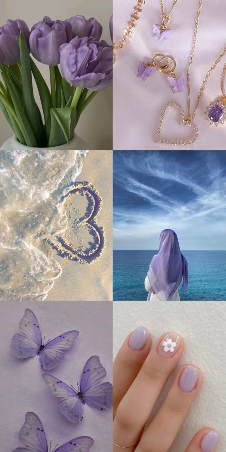 Purple wallpaper cutee hijab girl beautiful