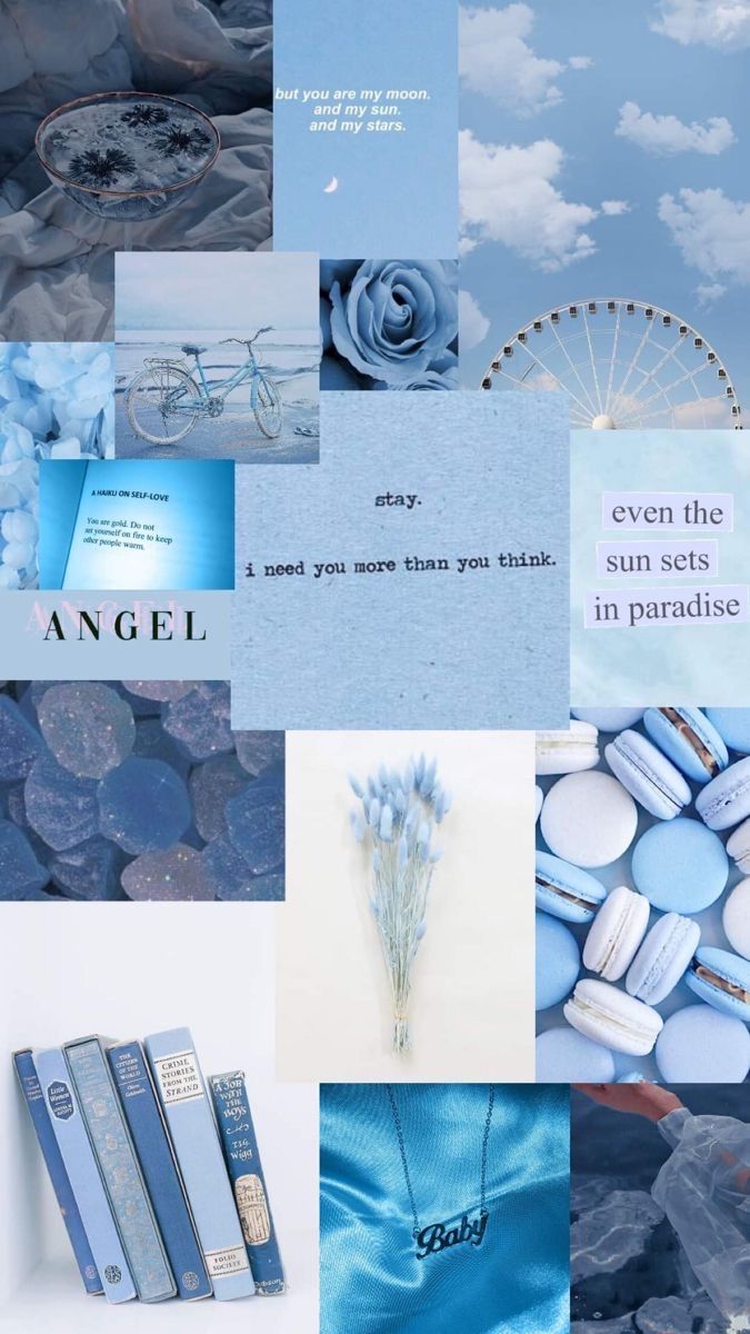 Cute Blue Wallpaper for Your Phone