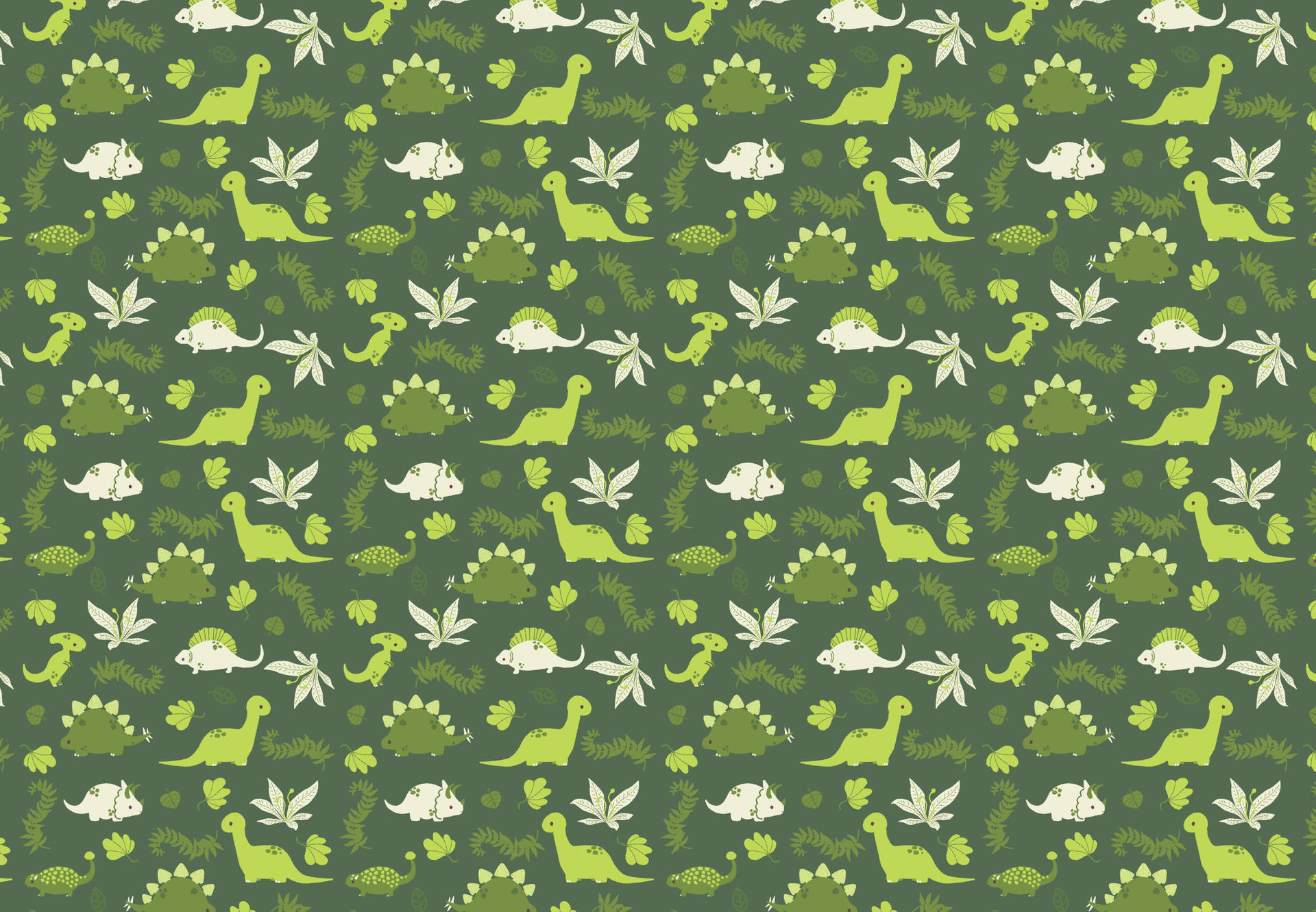 Cute Dinosaurs Fun Pattern Wallpaper