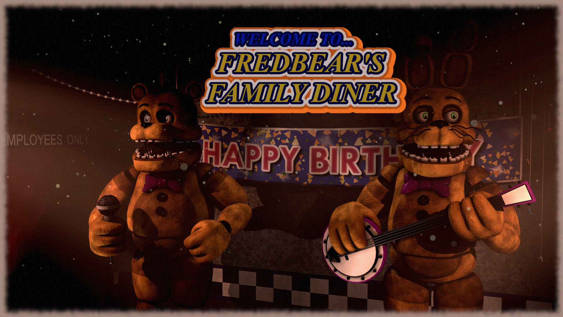 Fredbear's Family Diner Card Poster