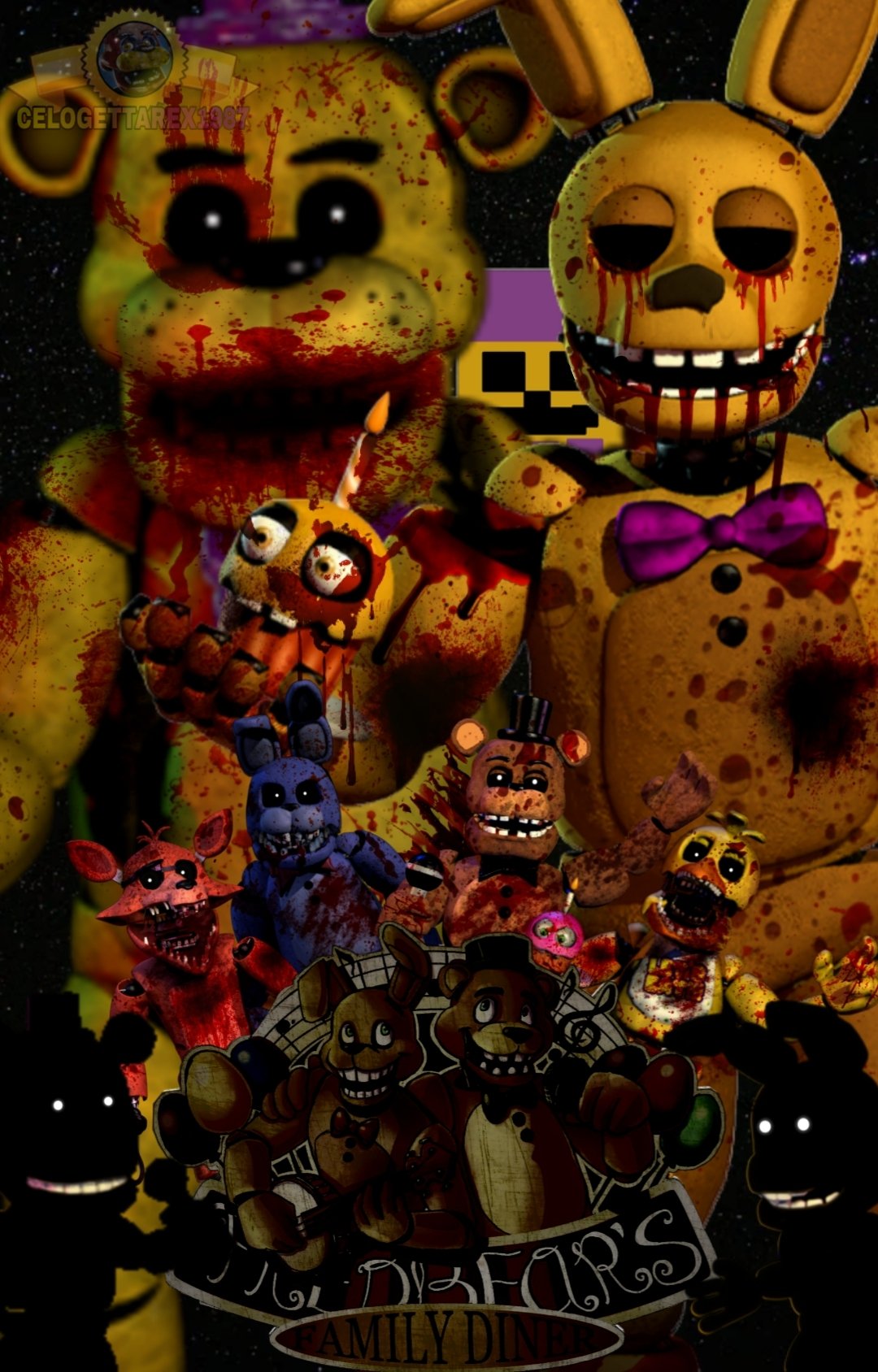 Celogettarex de fredbear family diner #fnaf #editfnaf #fredbear #springbonnie #fredbearfamilydiner