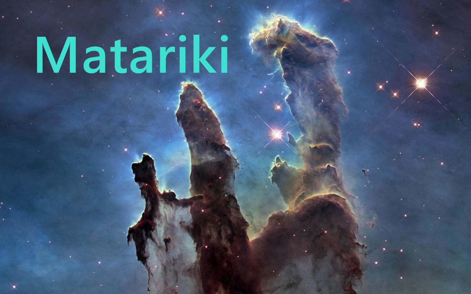 Download Vibrant Matariki Star Cluster Over Breathtaking Natural Landscape Wallpaper