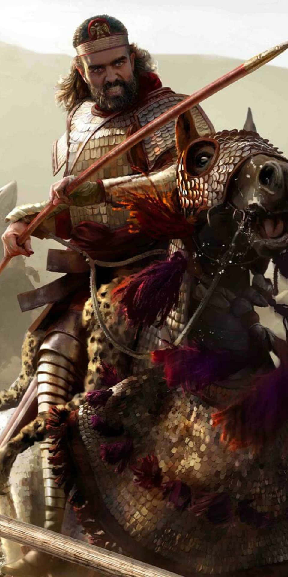 Download Pixel 3 Total War Attila Persian Warrior Wearing Cataphract Background