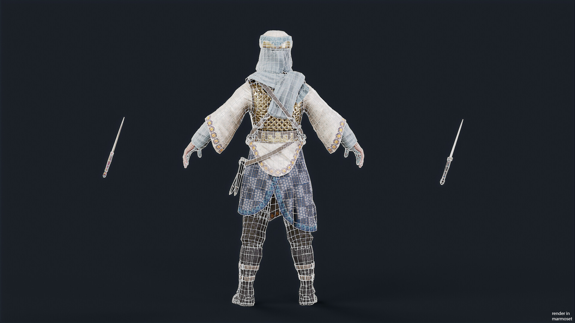 Persian warrior with a daggers