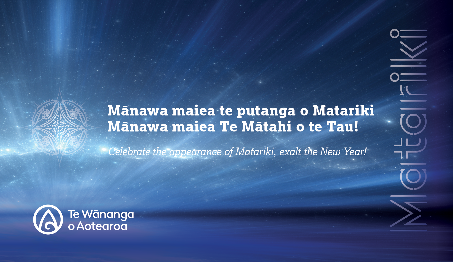 Te Iwa o Matariki. Wallpaper. Te Wānanga o Aotearoa
